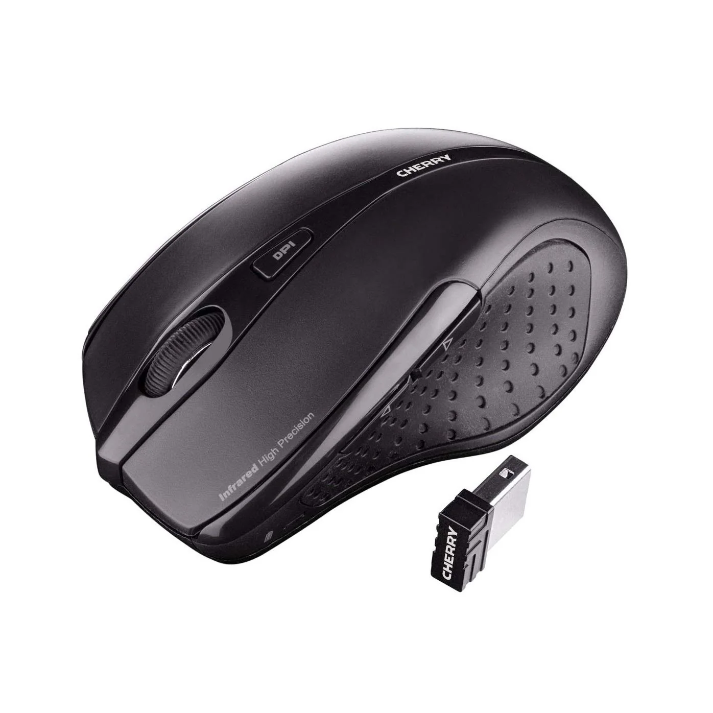 CHERRY MW 3000, kabellose Maus, ergonomische Rechtshändermaus, 6 Tasten-Maus schwarz & Stream Keyboard, Deutsches Layout, QWERTZ Tastatur, kabelgebundene Tastatur, schwarz - Image 5