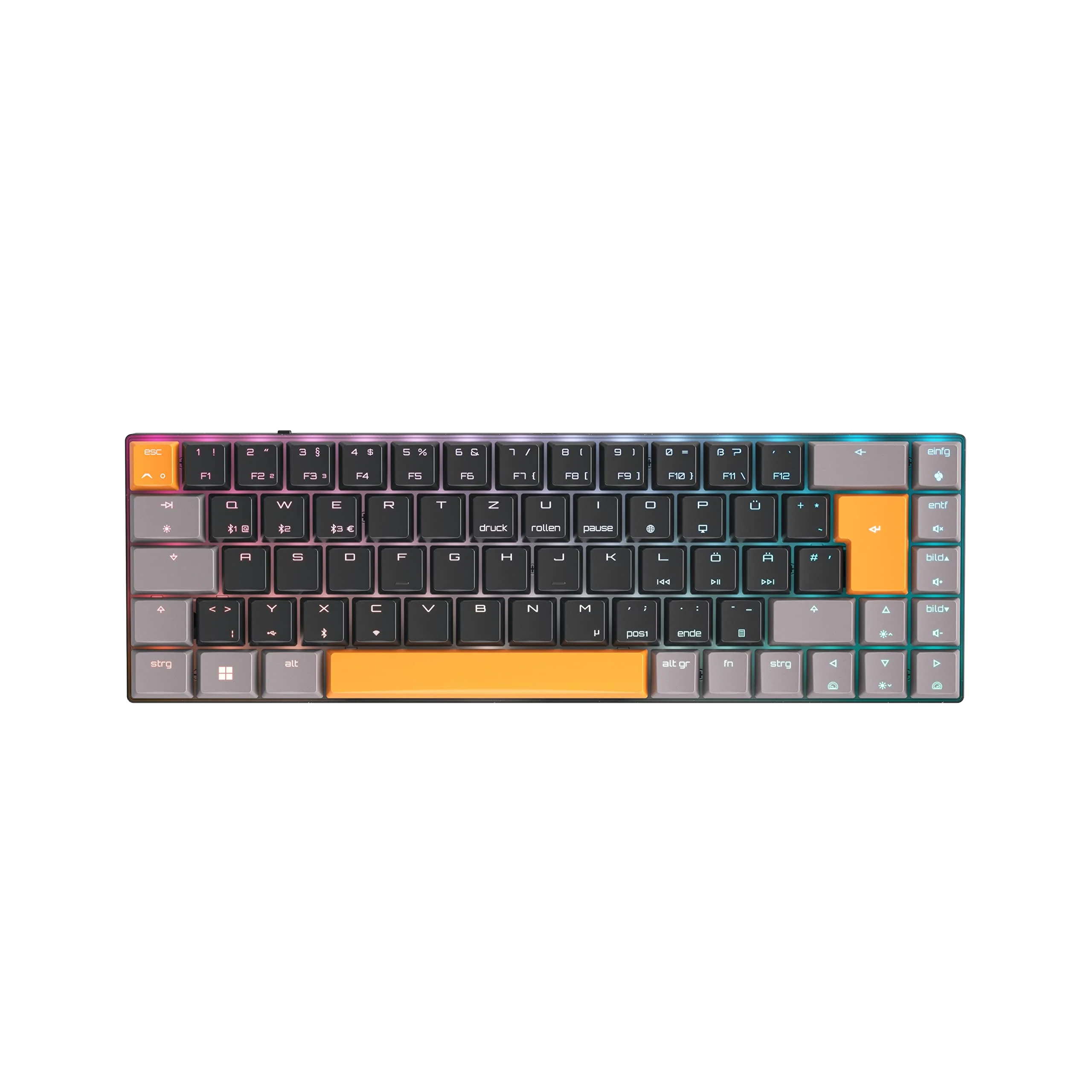 CHERRY MX-LP 2.1 Compact Wireless, Kabellose Gaming-Tastatur mit 69 Tasten, Deutsches Layout (QWERTZ), Mechanische MX LOW PROFILE SPEED Switches, Schwarz - Image 4