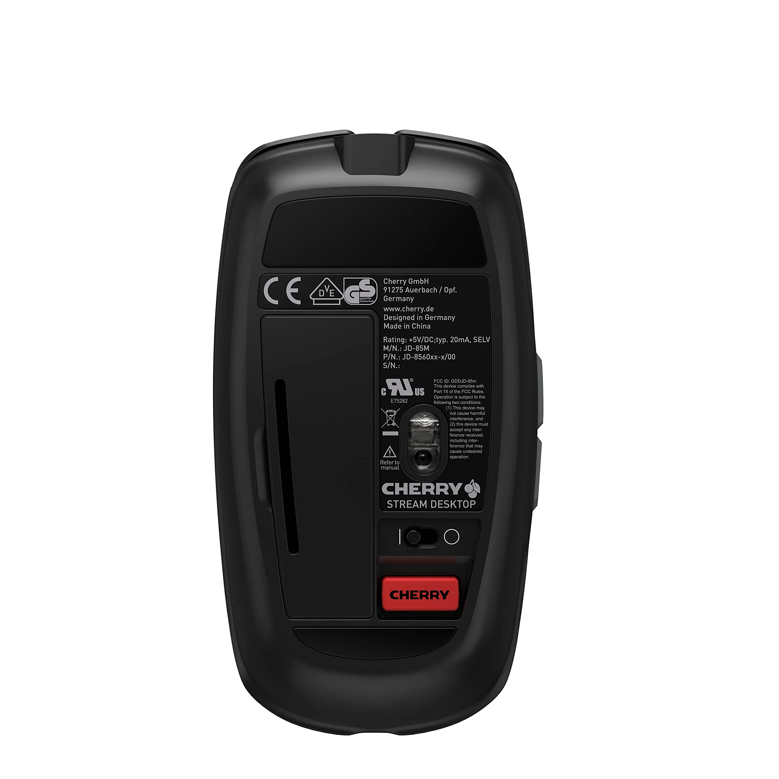 CHERRY STREAM DESKTOP RECHARGE, Kabelloses Tastatur-Maus-Set, EU-Layout (QWERTY), 2,4 GHz Funk, Leiser Tastenanschlag, Wiederaufladbar, Schwarz - Image 7