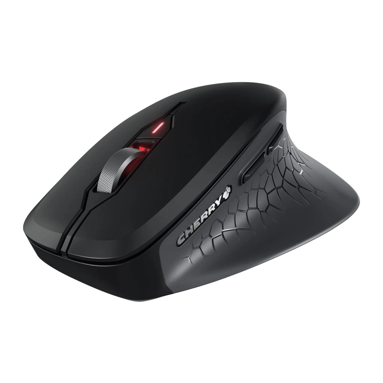 CHERRY STREAM MOUSE COMFORT, Kabellose Ergonomische Maus mit Gummierter Daumenauflage, Speziell für Rechtshänder, 2,4 GHz Funk, 6 Flüsterleise Tasten, Schwarz - Image 2