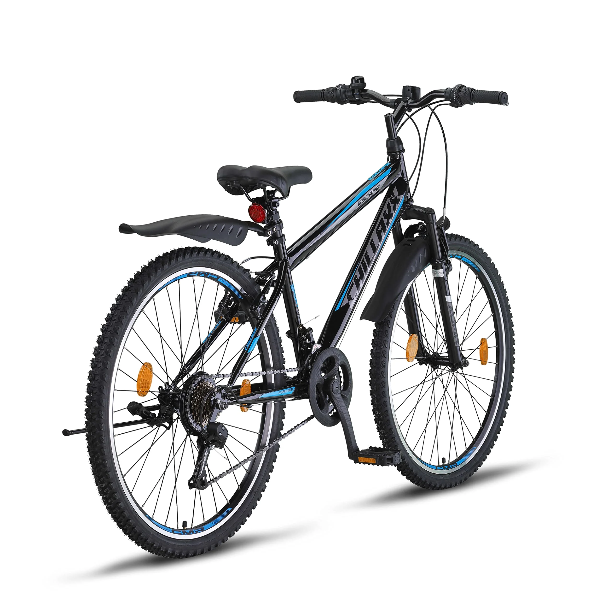 Chillaxx Bike Escape Premium Mountainbike in 24 und 26 Zoll Fahrrad für Mädchen Jungen Herren und Damen - 21 Gang Schaltung (26 Zoll, Schwarz-Blau V-Bremse) - Image 2