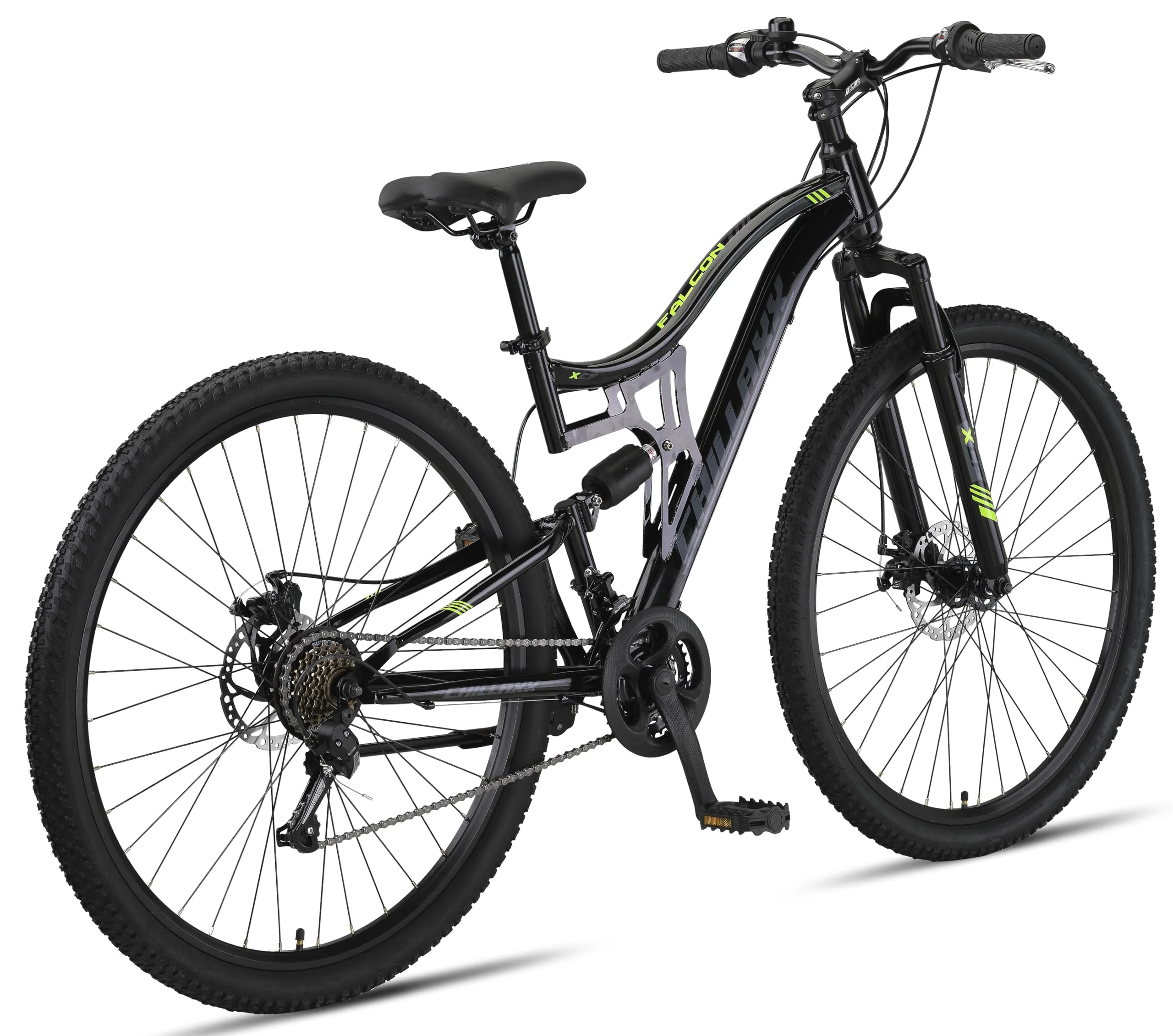 Chillaxx Bike Falcon Premium Mountainbike in 24 und 26 Zoll - Fahrrad für Jungen, Mädchen, Damen und Herren - Scheibenbremse- 21 Gang-Schaltung - Vollfederung (Schwarz-Disc-Bremse, 29 Zoll) - Image 8