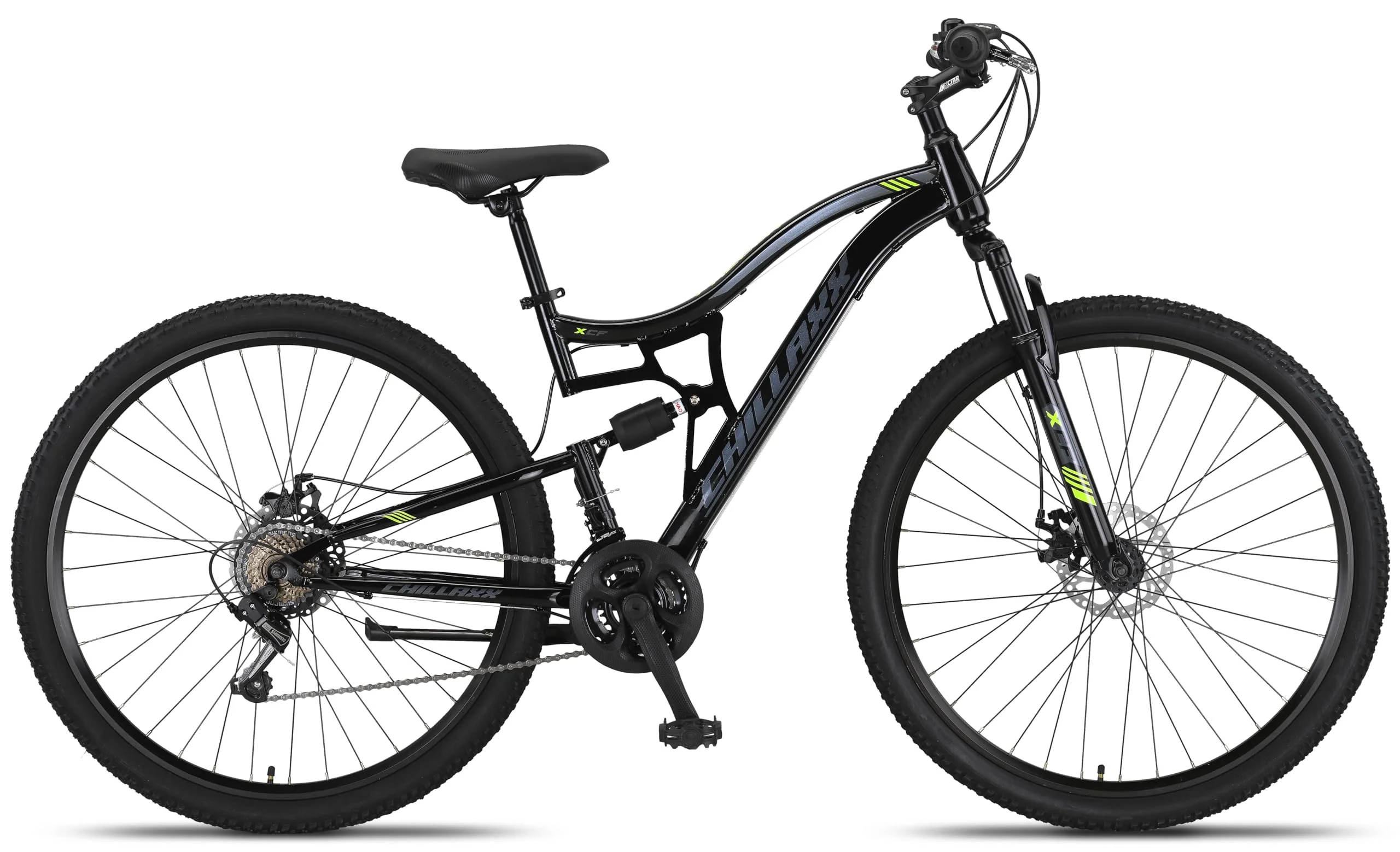 Chillaxx Bike Falcon Premium Mountainbike in 24 und 26 Zoll - Fahrrad für Jungen, Mädchen, Damen und Herren - Scheibenbremse- 21 Gang-Schaltung - Vollfederung (Schwarz-Disc-Bremse, 29 Zoll) - Image 9