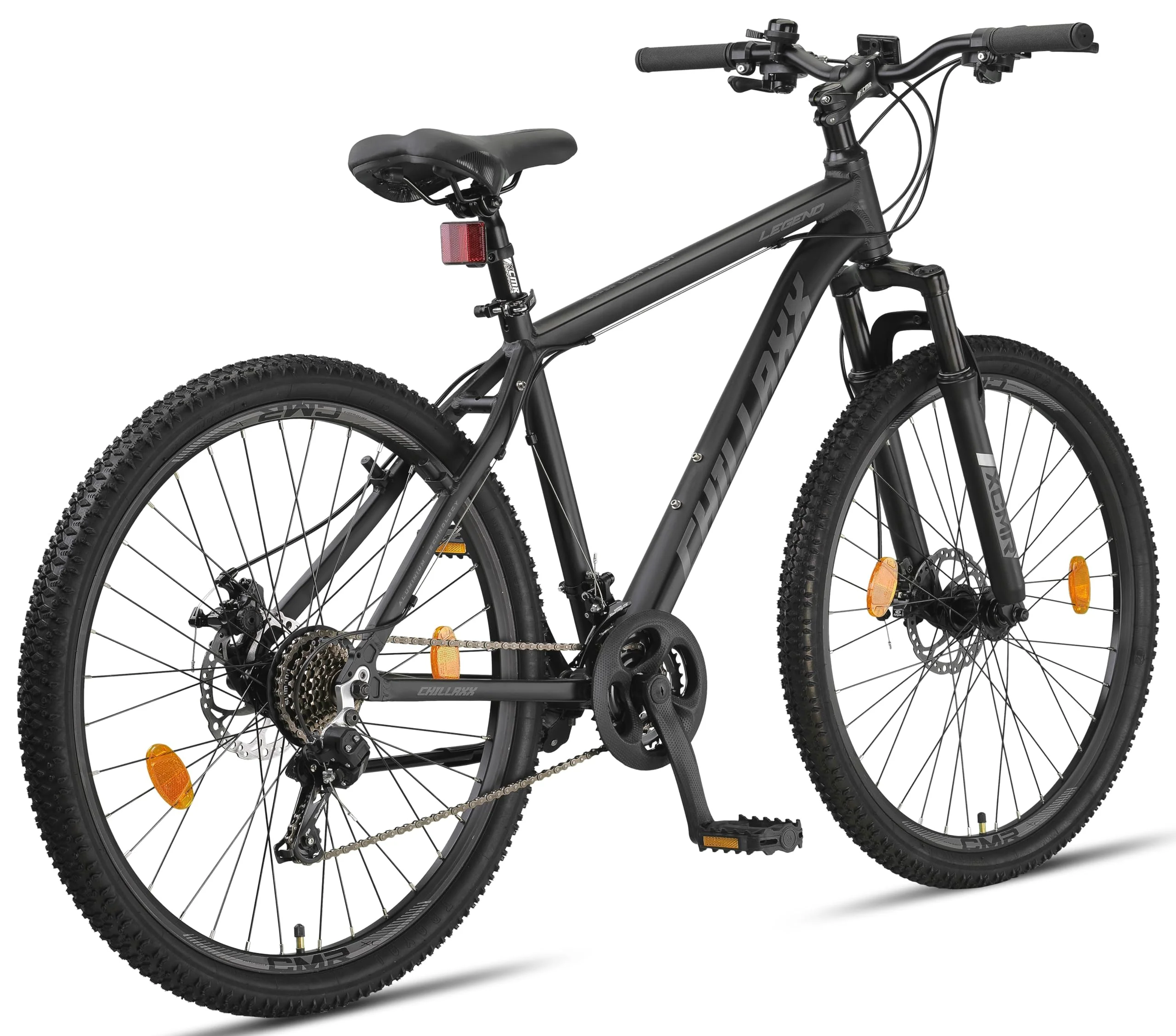 Chillaxx Bike Legend Aluminium 24, 26, 27,5 und 29 Zoll Shimano Mountainbike MTB Fahrrad für Jungen Mädchen Herren und Damen 21 Gang Schaltung Herrenrad Damenrad (27,5 Zoll, Schwarz Disc-Bremse) - Image 8