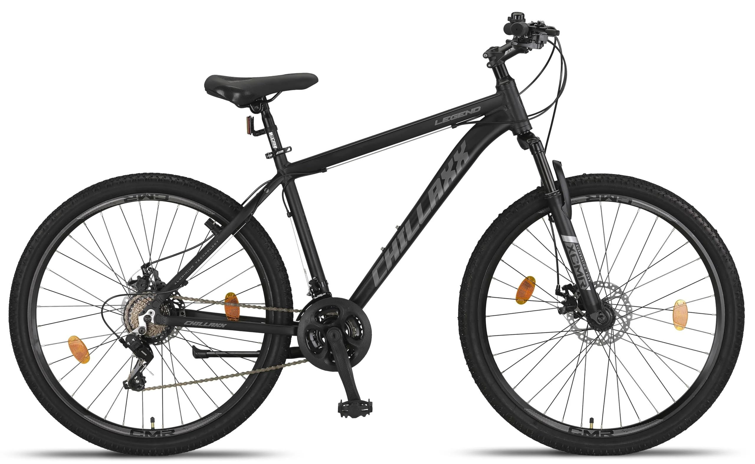 Chillaxx Bike Legend Aluminium 24, 26, 27,5 und 29 Zoll Shimano Mountainbike MTB Fahrrad für Jungen Mädchen Herren und Damen 21 Gang Schaltung Herrenrad Damenrad (27,5 Zoll, Schwarz Disc-Bremse) - Image 9