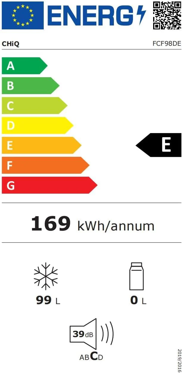 CHiQ FCF98DE Gefriertruhe 99 L, 54,5 x 47,6 x 83,5 cm, 4-Sterne-Gefrieren, Thermostatsteuerung, Drahtgestell, Schwebetür, Geräuscharm, Weiß - Image 13