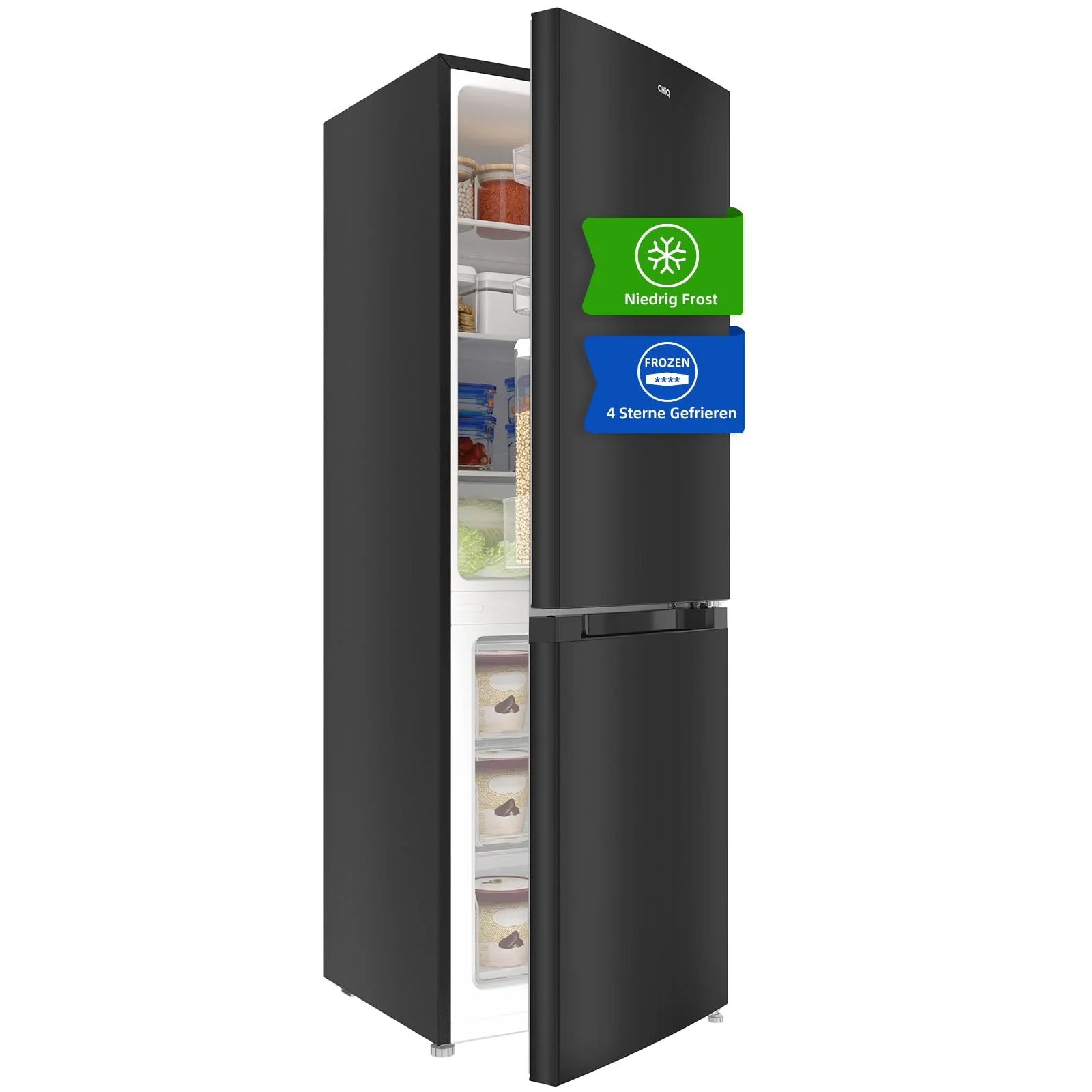 CHIQ Kühlschrank mit Gefrierfach 157L, Kühl-Gefrierkombination leise, Low-frost, 144 cm Hoch, 47 cm Breit, Kühlkapazität: 109L | Gefrierkapazität: 48L, for Eigentumswohnungen FBM157L42 - Image 4