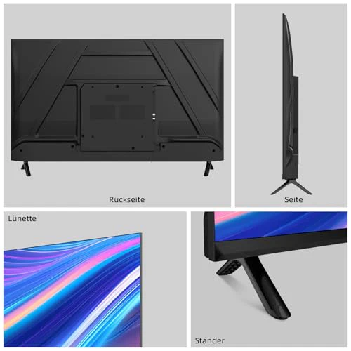 CHIQ L40FT 40 Zoll, Full HD, (100 cm) Smart Fernseher, HDR10, Dolby Audio & DBX-tv, Triple Tuner DVB-C/T2/S2, Integrierter Chromecast, Metall Randlos Design - Image 4
