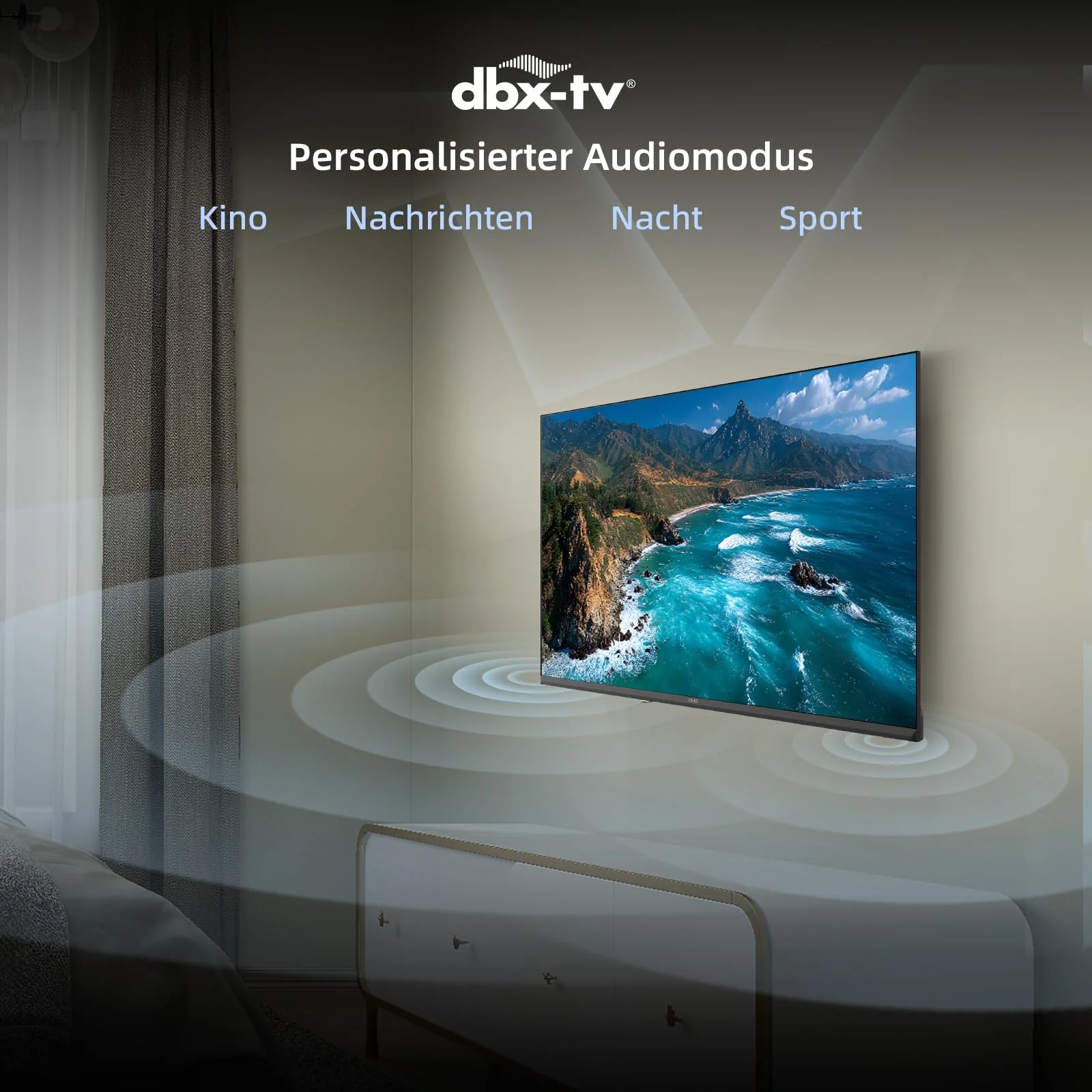 CHIQ L40FT 40 Zoll, Full HD, (100 cm) Smart Fernseher, HDR10, Dolby Audio & DBX-tv, Triple Tuner DVB-C/T2/S2, Integrierter Chromecast, Metall Randlos Design - Image 9