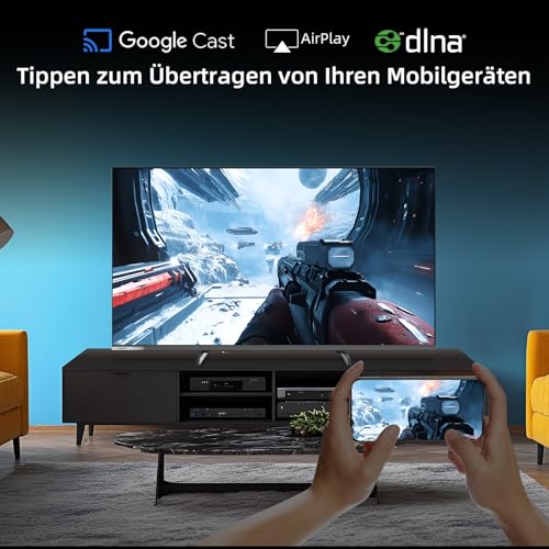 CHIQ L40QST 40 Zoll (101cm) FHD, QLED Pro Smart Google TV, Kompatibel mit HDR10, DBX-tv, Apple AirPlay, Prime Video, YouTube, Dolby Audio, mit Google Sprachsteuerung, Rahmenloses Design - Image 10