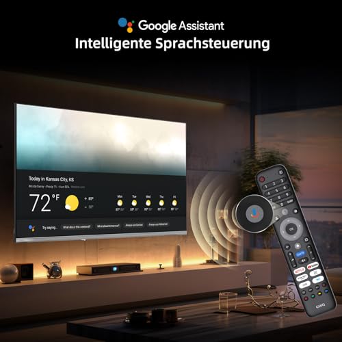CHIQ L40QST 40 Zoll (101cm) FHD, QLED Pro Smart Google TV, Kompatibel mit HDR10, DBX-tv, Apple AirPlay, Prime Video, YouTube, Dolby Audio, mit Google Sprachsteuerung, Rahmenloses Design - Image 9