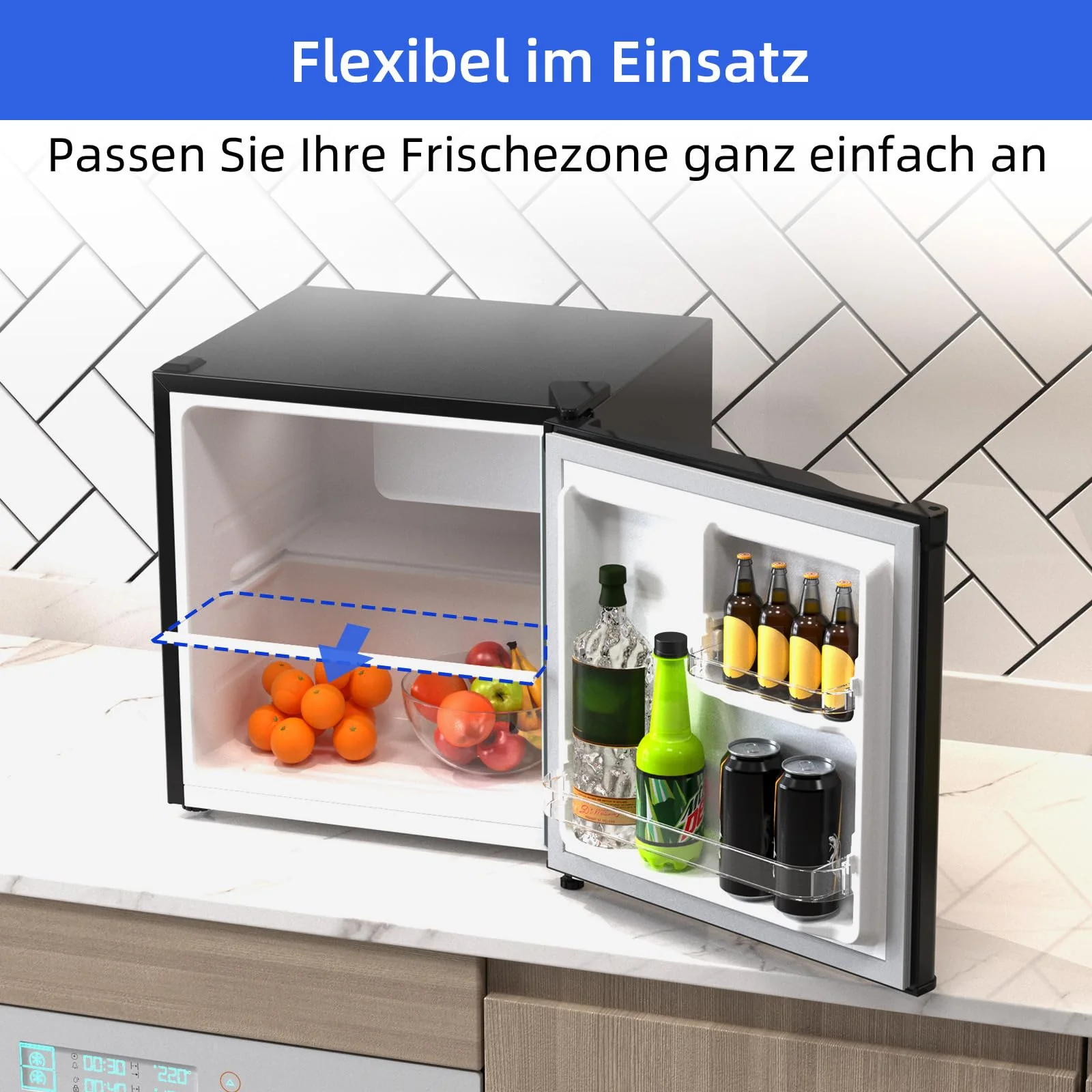 CHIQ Mini Bar Kühlschrank 46 L,Mini Kühlschrank,49,6 x 47,4 x 44,7 cm (HxBxT),E Energieverbrauch 80 kWh/Jahr,Sehr Leise 39dB,12 Jahre Garantie auf den Kompressor - Image 13