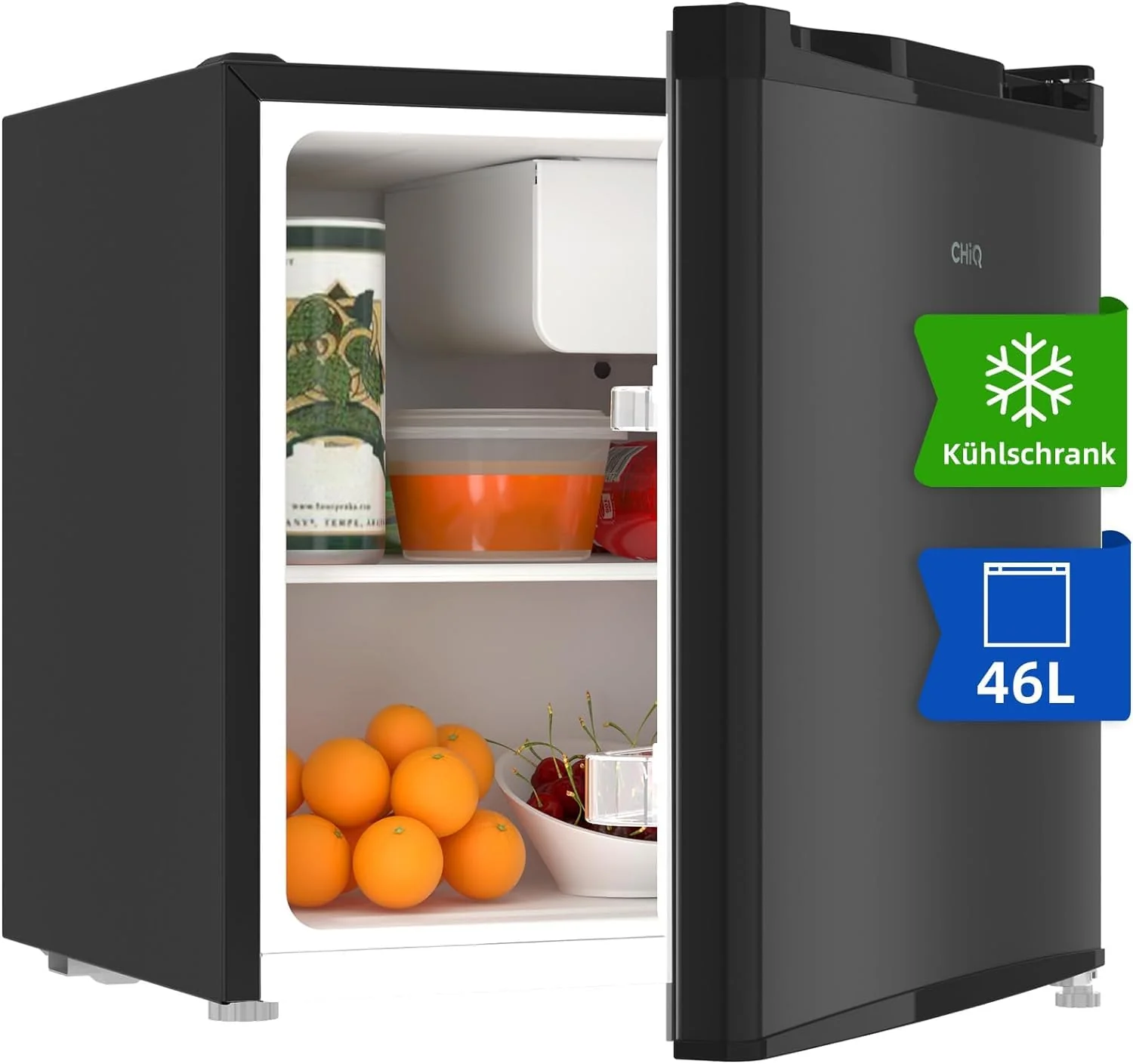 CHIQ Mini Bar Kühlschrank 46 L,Mini Kühlschrank,49,6 x 47,4 x 44,7 cm (HxBxT),E Energieverbrauch 80 kWh/Jahr,Sehr Leise 39dB,12 Jahre Garantie auf den Kompressor - Image 8