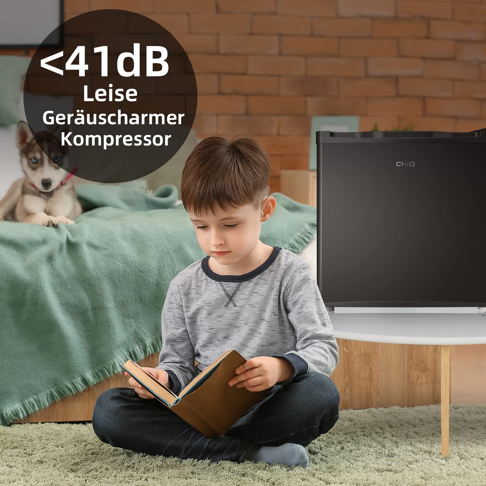 CHIQ Mini Gefrierschrank 31L, Mini Tiefkühltruhe bis zu -24°C, 4 Sterne Gefrierfunktion, 49,6 x 47,4 x 44,7 cm (HxBxT),Schwarz - Image 3