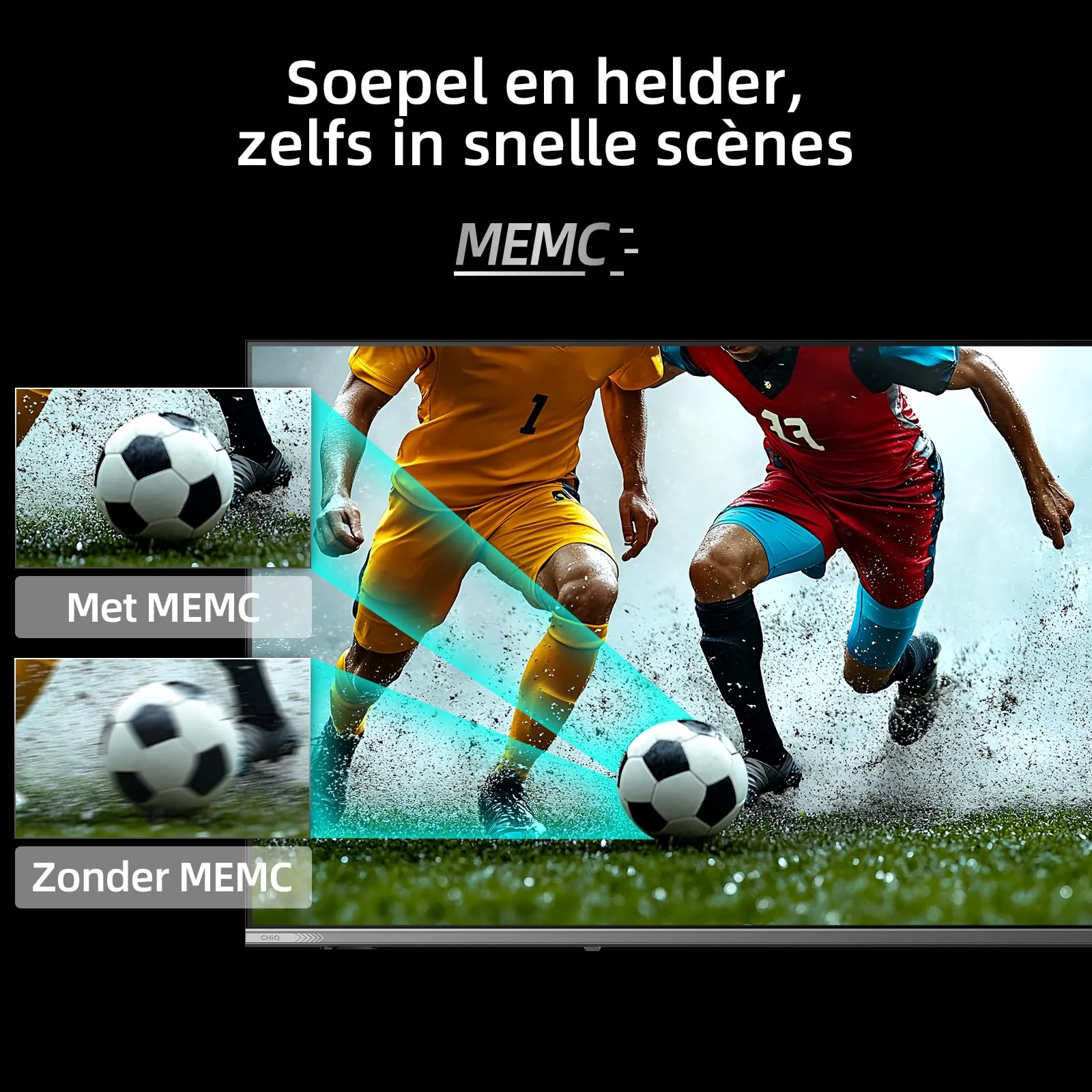 CHIQ U43QST 43 Zoll (109 cm) 4K UHD QLED Smart Google TV mit HDR10, ALLM & VRR für Spiele, MEMC, Sprachsteuerung, Ultra-dünnes Metal-Design, Dolby Audio, 2.4G/5G WLAN (Neues Modell) - Image 5