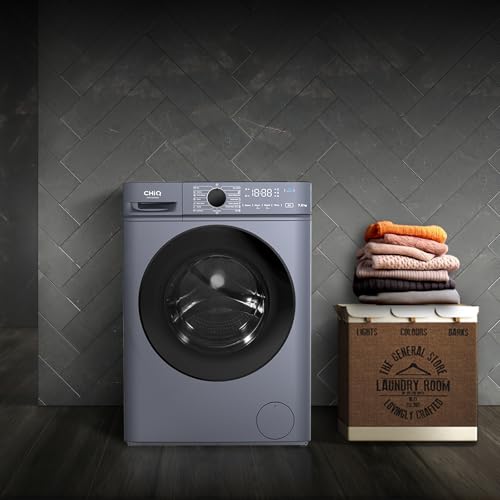 CHiQ Waschmaschine 7kg, InverterMotor, EEK A| 60x46,5x84cm, Große Tür| Eco, Speed Wash, Auto Clean, Kindersicherung|1200 U/Min, Washer Grau, CW07123863AX - Image 13