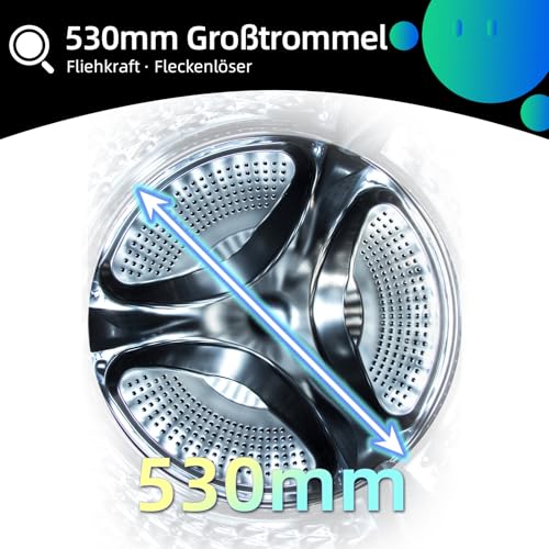 CHiQ Waschmaschine 7kg, InverterMotor, EEK A| 60x46,5x84cm, Große Tür| Eco, Speed Wash, Auto Clean, Kindersicherung|1200 U/Min, Washer Grau, CW07123863AX - Image 3