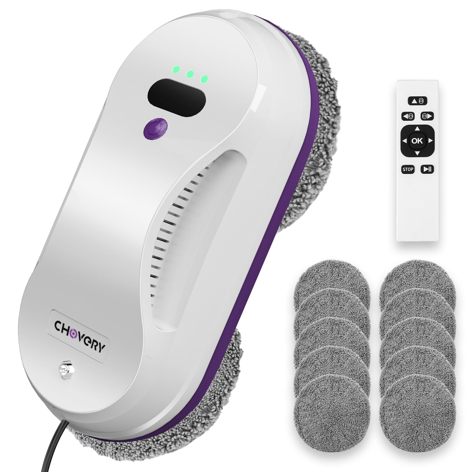 CHOVERY CL-2 Fensterputzroboter, der Fensterputzroboter Fenster Roboter mit Fernbedienung, automatischer Fensterputzer, Fensterreiniger Roboter, Glasreinigungsroboter, 3000 Pa Fenstersauger - Image 3