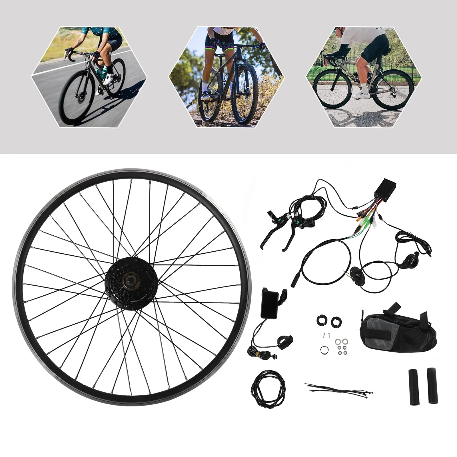 Chynalys 28''/29''/700C E-Bike Umbausatz, 250W Brushless Gearless E-Bike Umbausatz - Hinterrad, 36V E-Bike Conversion Kit ElektroFahrrad Kit Hinterrad Elektrofahrrad Motor Umbausatz Hub Motor - Image 6