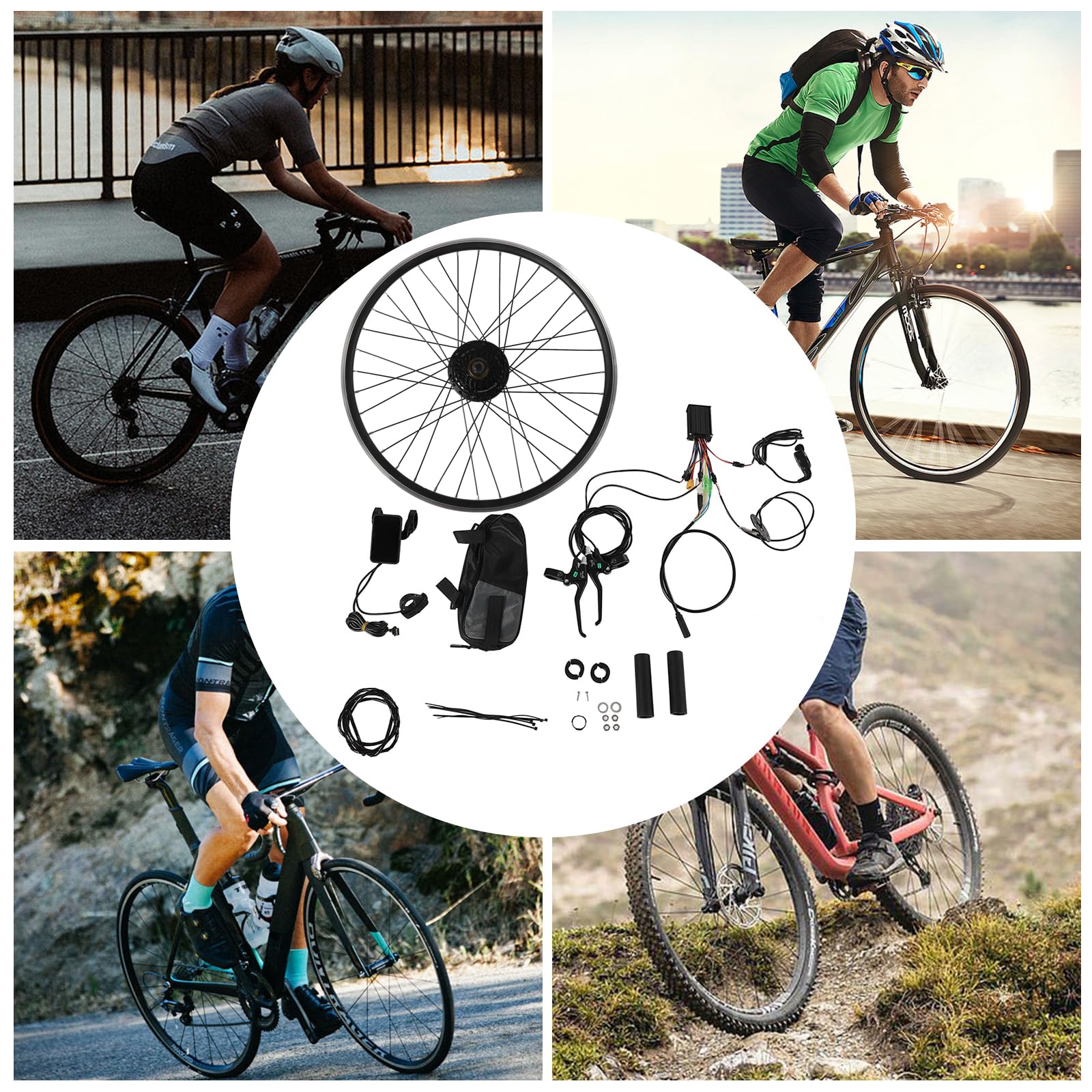 Chynalys 28''/29''/700C E-Bike Umbausatz, 250W Brushless Gearless E-Bike Umbausatz - Hinterrad, 36V E-Bike Conversion Kit ElektroFahrrad Kit Hinterrad Elektrofahrrad Motor Umbausatz Hub Motor - Image 8