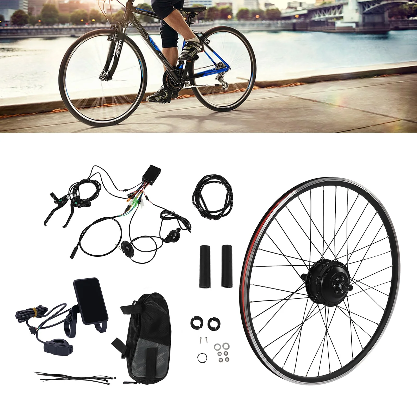 Chynalys 28''/29''/700C E-Bike Umbausatz, 250W Brushless Gearless E-Bike Umbausatz - Hinterrad, 36V E-Bike Conversion Kit ElektroFahrrad Kit Hinterrad Elektrofahrrad Motor Umbausatz Hub Motor - Image 9