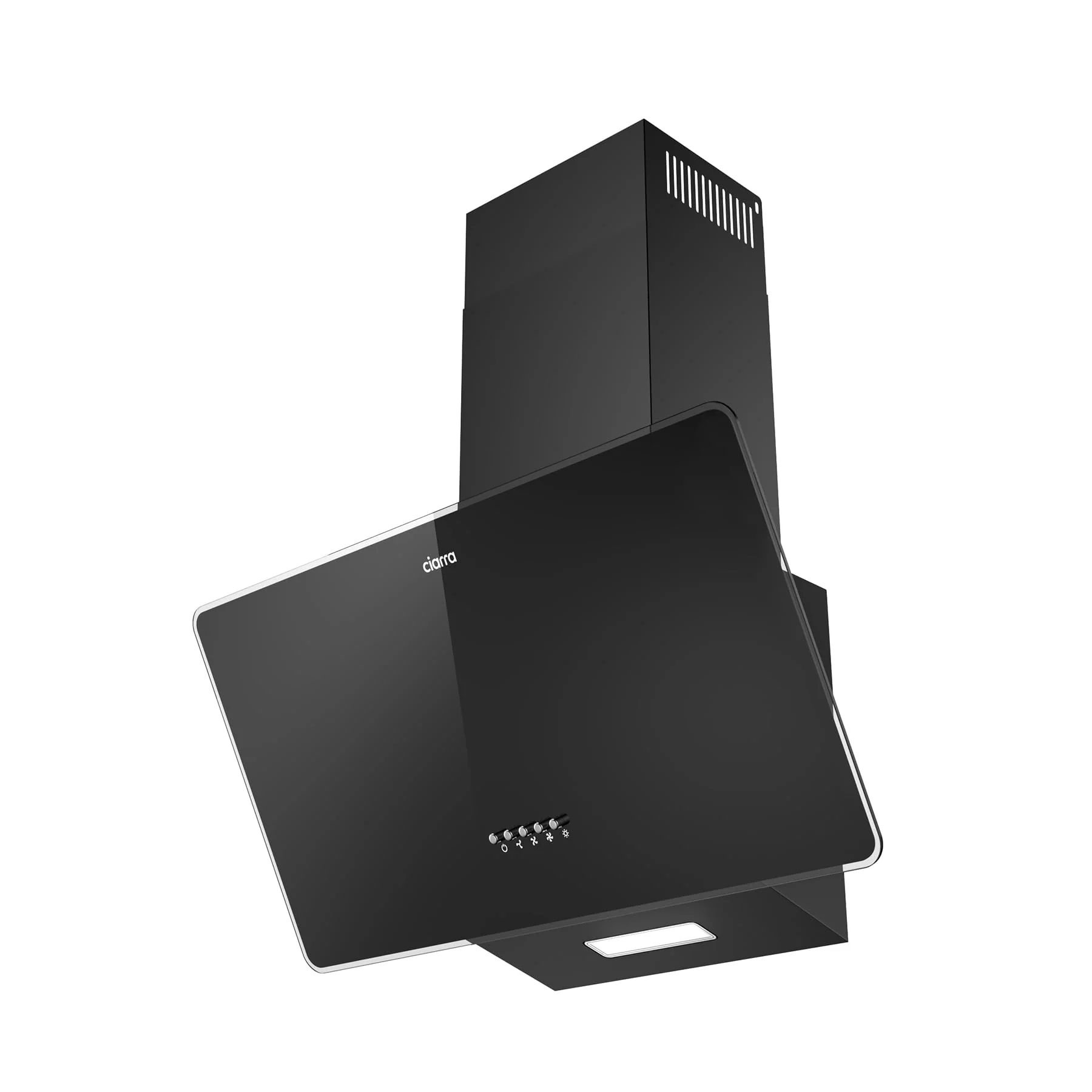 CIARRA CBCB6750 Dunstabzugshaube 60cm Umluft Kopffreie Schräghaube 350m³/h Abluft 3 Stufen Wandmontage Abzugshaube Schwarz - Image 3