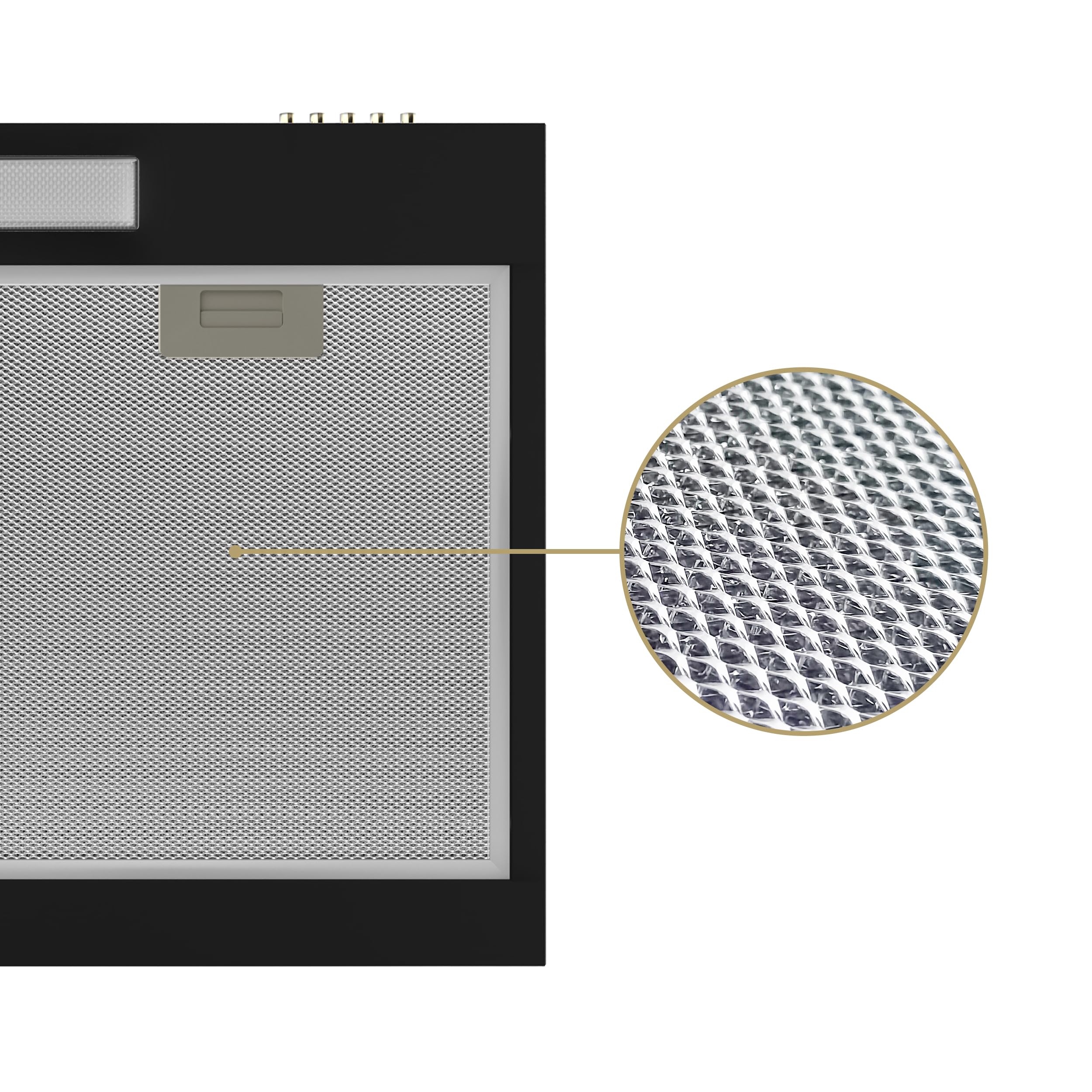 CIARRA CBCB6903D A+ Dunstabzugshaube Unterbau 60cm Umlufthaube Umluft Abluft 3 Leistungsstufen Integrierte Unterschrank Unterbauhaube mit CBCF009 Kohlefilter Schwarz - Image 7