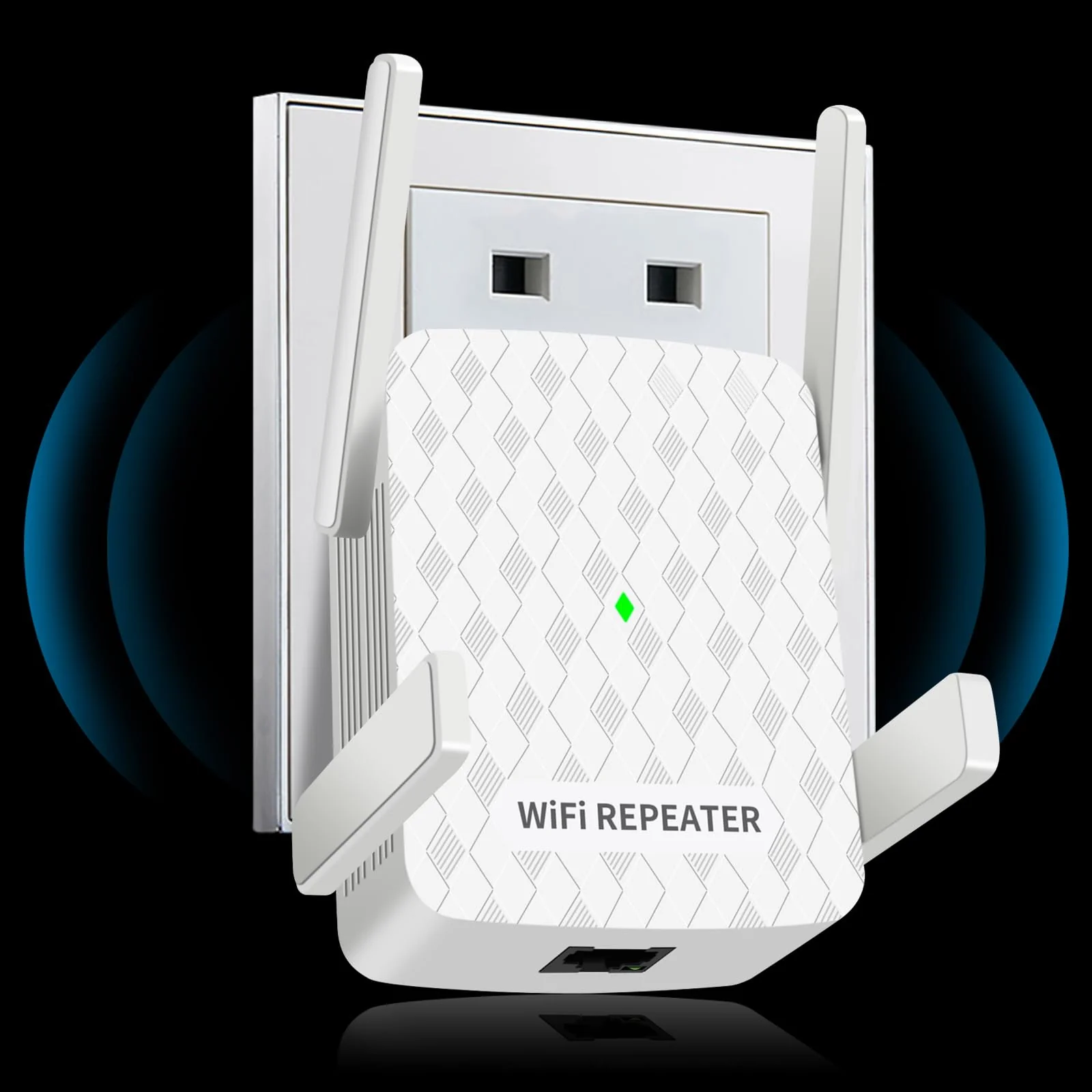 CINAMON WLAN Verstärker, WLAN Repeater 300 Mbit/s 2.4 GHz,WiFi Verstärker mit Ethernet-Anschluss, Abdeckung bis zu 200 m², Unterstützung WPS,1-Tap-Einrichtung, funktioniert mit Allen WLAN-Routern - Image 5