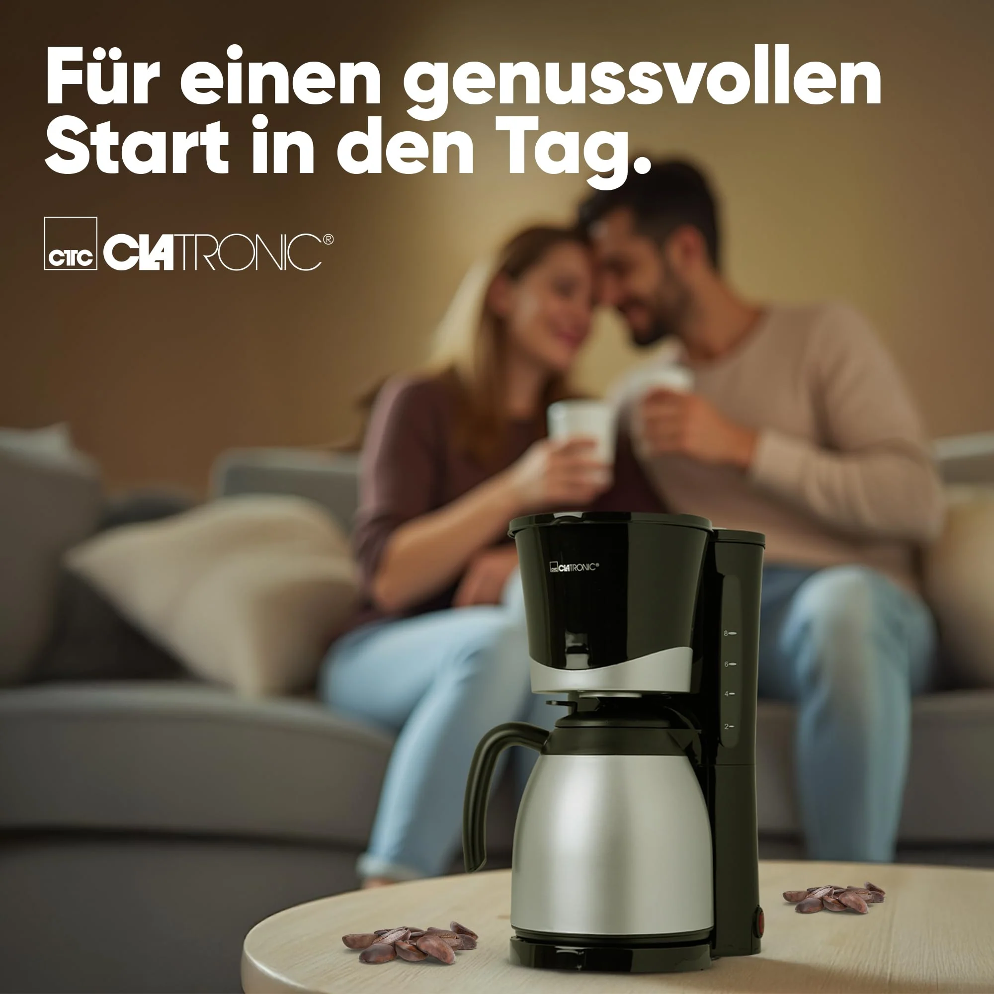 Clatronic® Kaffeemaschine mit Thermoskanne | für 8-10 Tassen Kaffee | kein Temperaturverlust | Filterkaffeemaschine | 1 Liter | Coffee machine | Filterkaffeemaschine mit Thermoskanne | KA 3327 schwarz - Image 4
