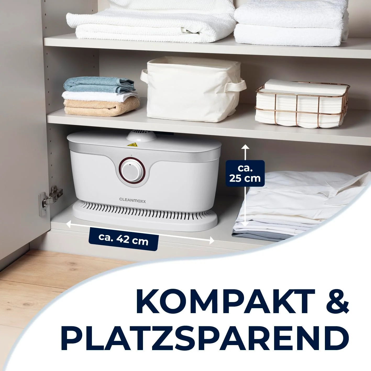 CLEANmaxx automatischer Hemdenbügler | Bügler für Hemden, Blusen & Hosen, schonender als Wäschetrockner und Bügeleisen | Trocknen und in Minuten knitterfrei [weiss] - Image 14