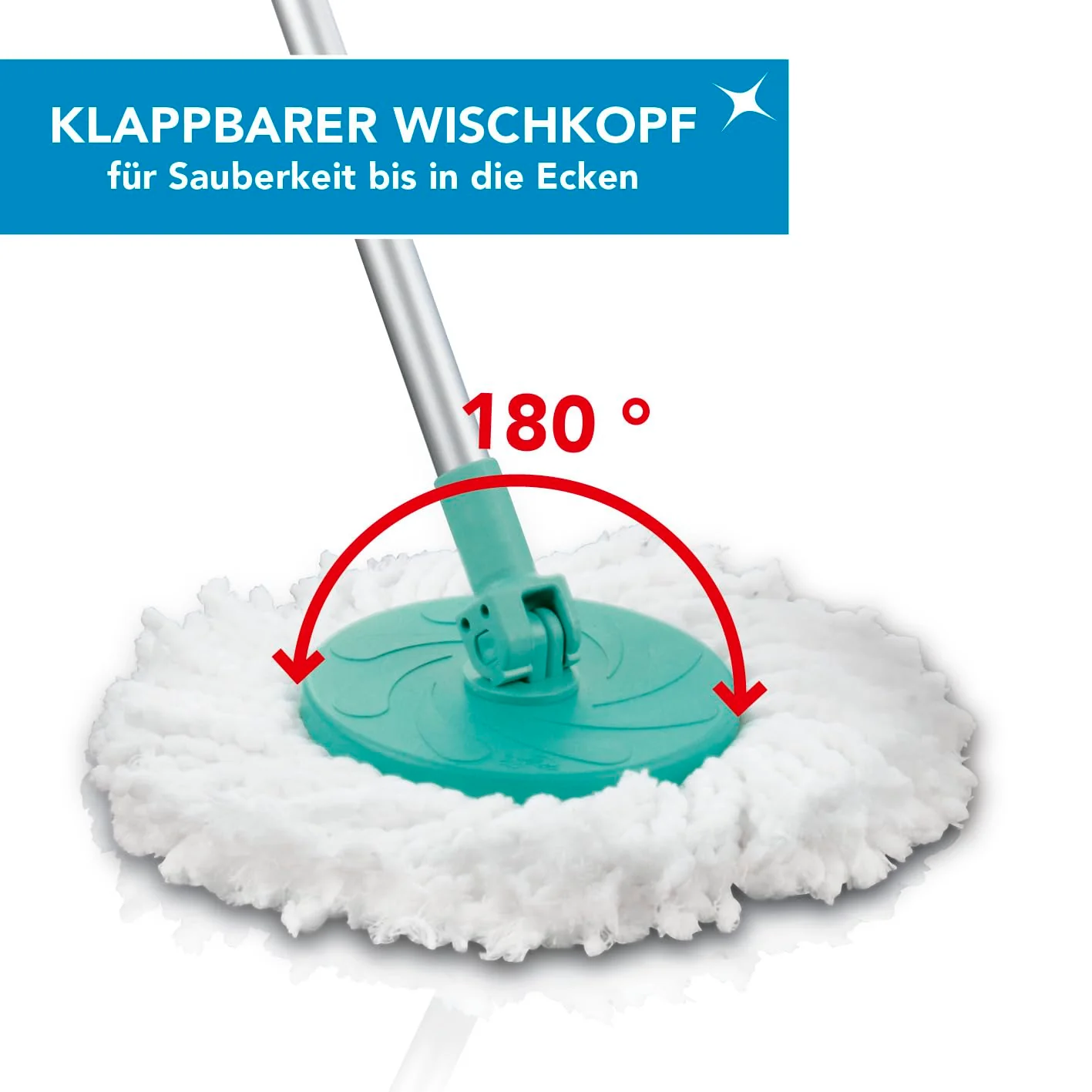 CLEANmaxx Power-Wischmopp mit Zwei-Kammer-Filtersystem | Designed in Deutschland - Schmutzwasser wird gefiltert, leichtes Auswringen für streifenfreie Sauberkeit | Ideal für Laminat, Parkett & Fliesen - Image 7