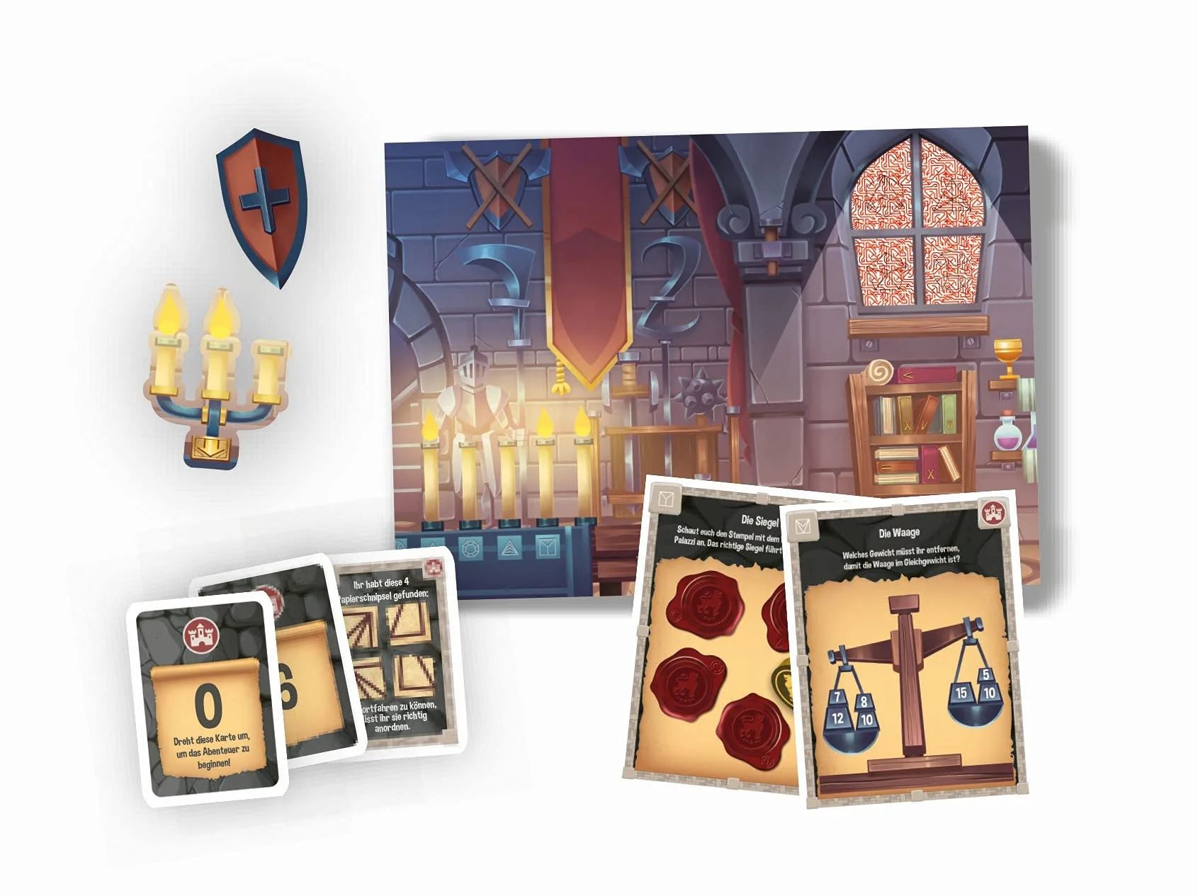 Clementoni Escape Game - Das verfluchte Schloss - Gesellschaftsspiel zum Knobeln & Rätseln inkl. Hinweiskarten und Requisiten - Familienspiel ab 8 Jahren 59225 - Image 5