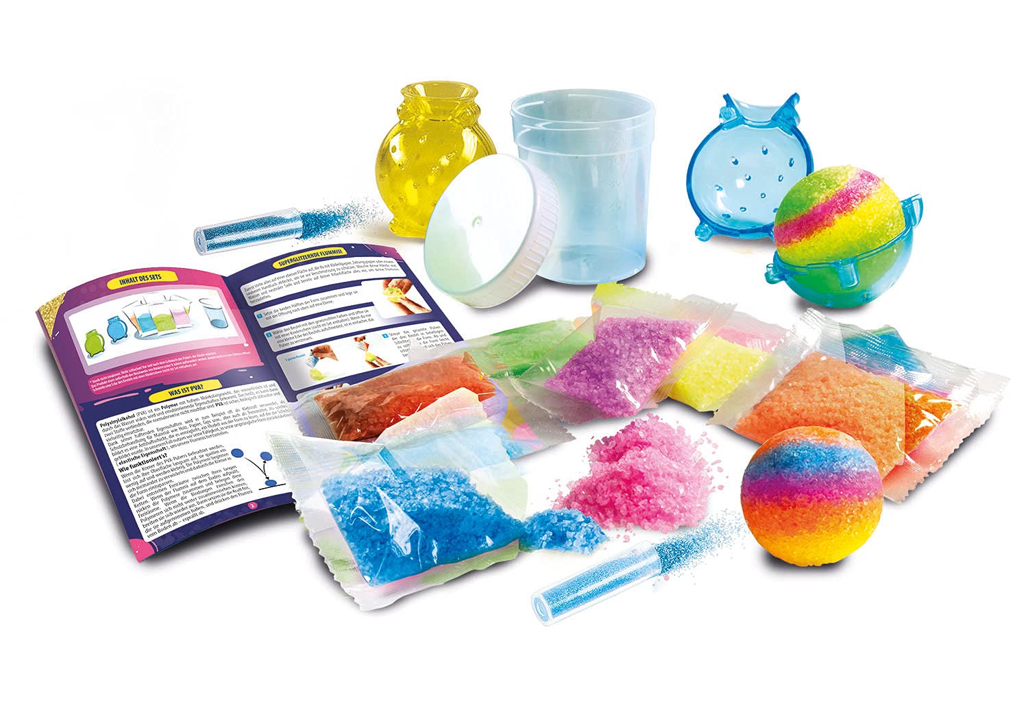 Clementoni Galileo Fun – Glitter Flummis, bunte & glitzernde Gummibälle zum Selbermachen, Experimentierkasten für zu Hause, Spielzeug für Kinder ab 8 Jahren 59032 - Image 5