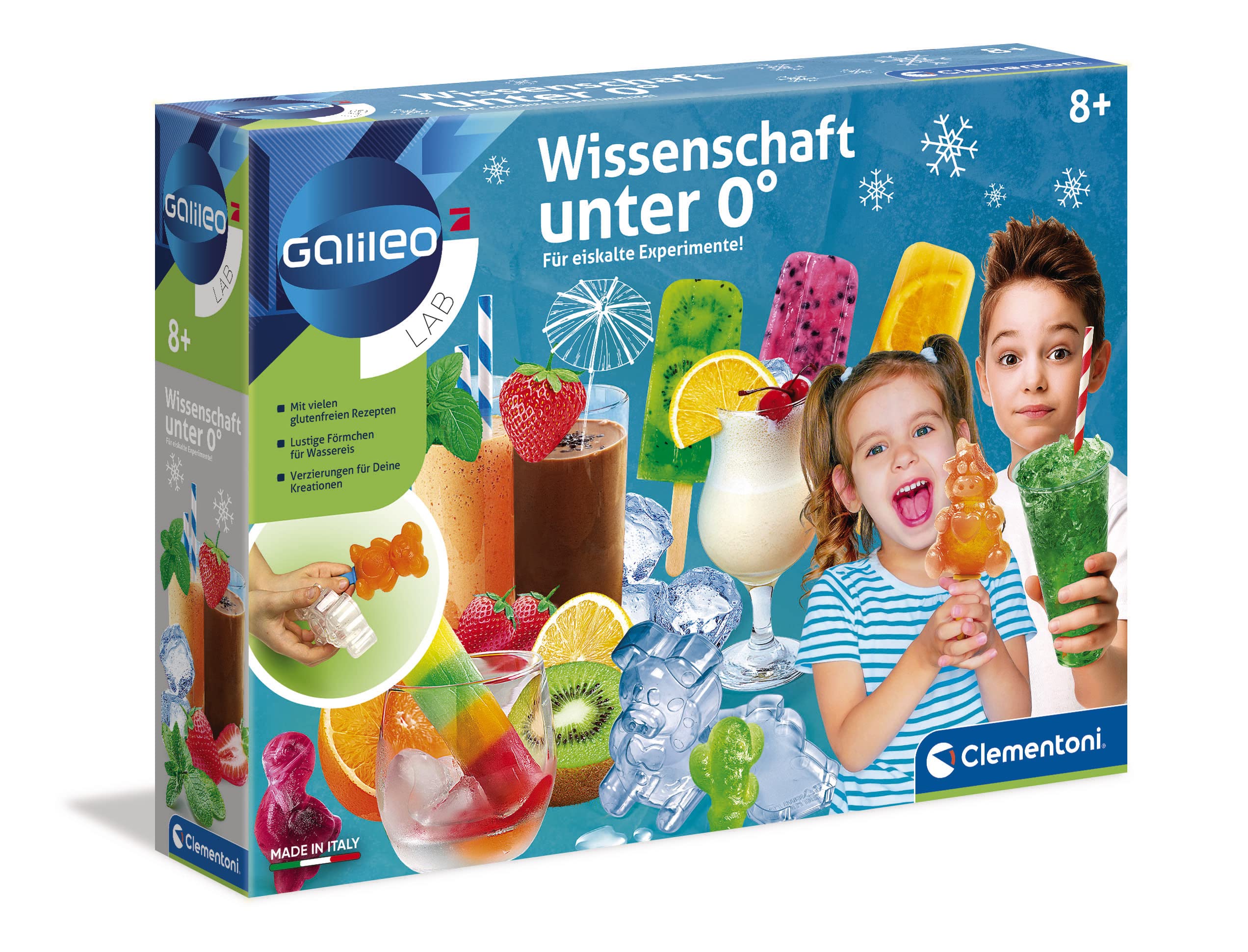 Clementoni Galileo Lab – Wissenschaft unter 0°, Experimentierkasten zum Selbermachen von EIS, Spielzeug für Kinder ab 8 Jahren, köstliche Experimente fürs Kinderzimmer von Clementoni 59166