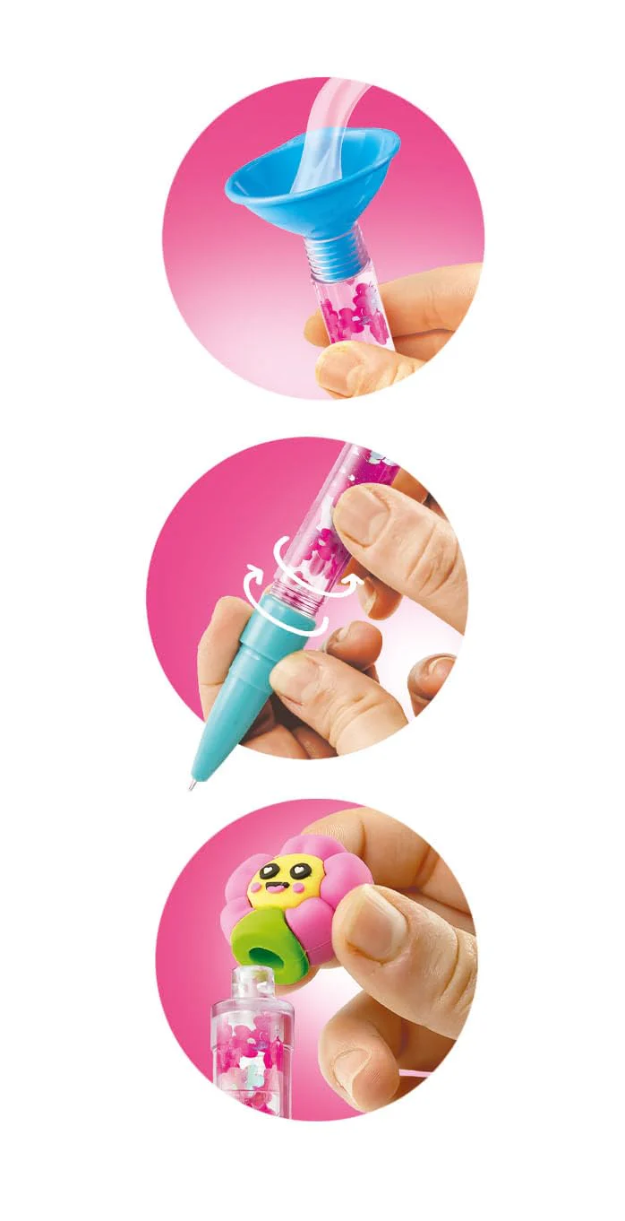 Clementoni Idea Deine Stift-Kreationen Tropical - DIY Stifte-Set mit tropischen Accessoires - Bastelset zum Stifte selber machen, Kreativspielzeug & Geschenk-Set für Kinder ab 6 Jahren, 18790 - Image 2
