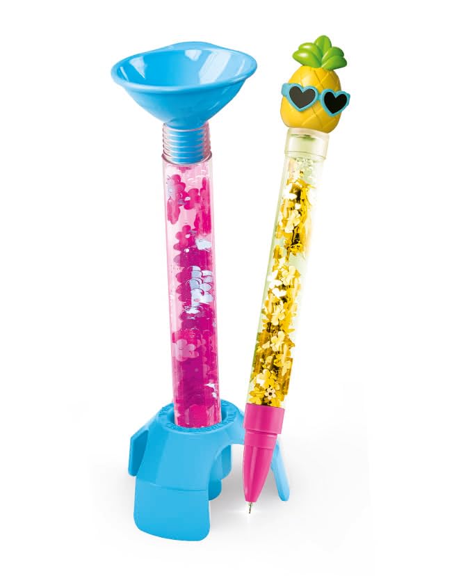 Clementoni Idea Deine Stift-Kreationen Tropical - DIY Stifte-Set mit tropischen Accessoires - Bastelset zum Stifte selber machen, Kreativspielzeug & Geschenk-Set für Kinder ab 6 Jahren, 18790 - Image 3