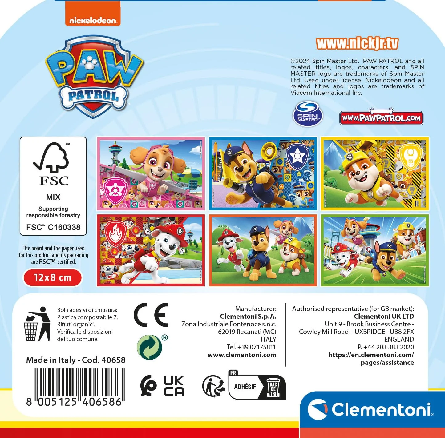 Clementoni Paw Patrol 6 Würfel Puzzle Kinder - Geschicklichkeitsspiel für Kinder ab 3 Jahren - Sensorik- & Motorikspielzeug 40658 - Image 8