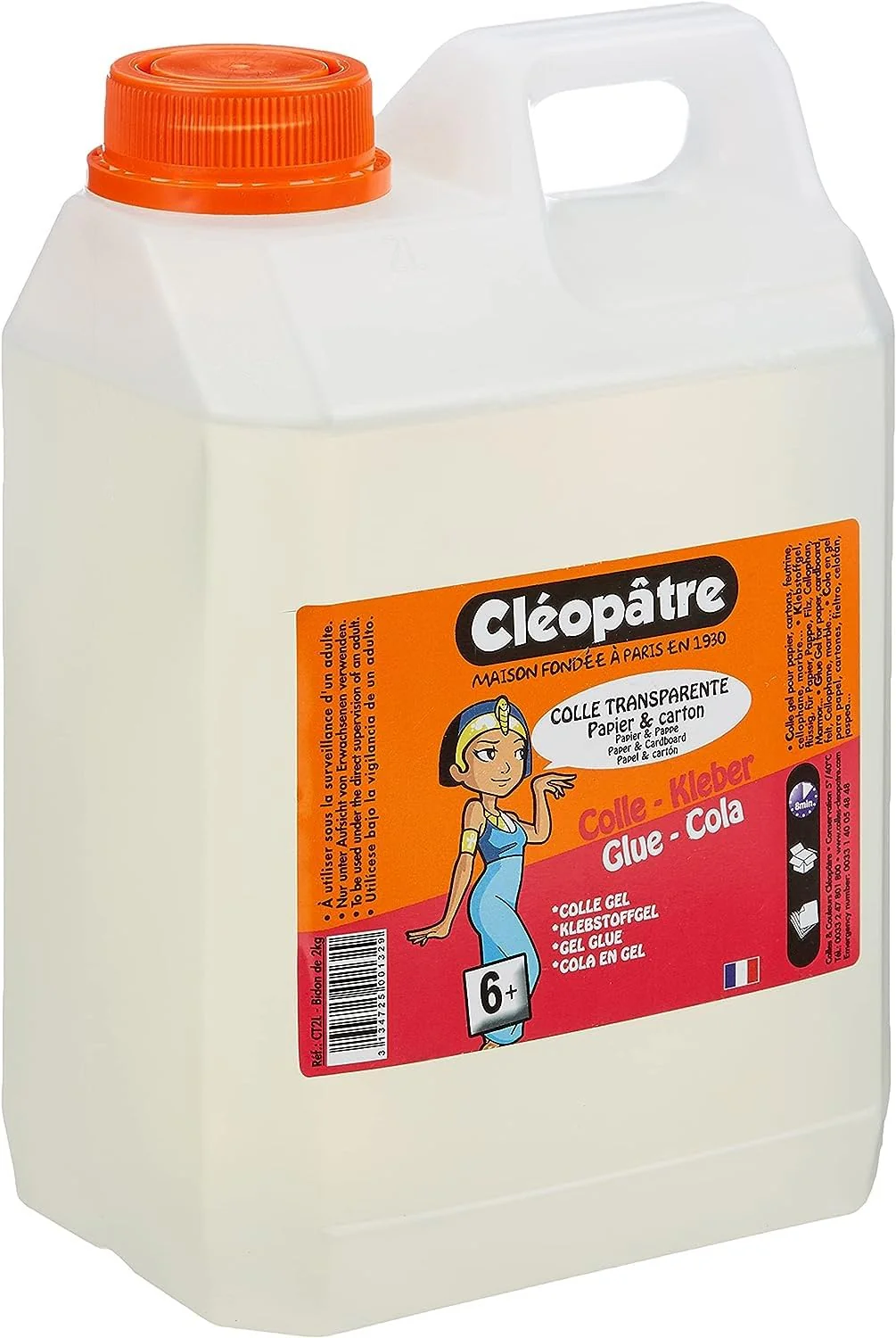 Cléopatre - Transparenter Kleber - Nachfüllpackung - Einfache, präzise und gleichmäßige Anwendung - Lösungsmittelfrei, Reinigung mit Wasser - Ab 6 Jahren - 2KG - Image 3