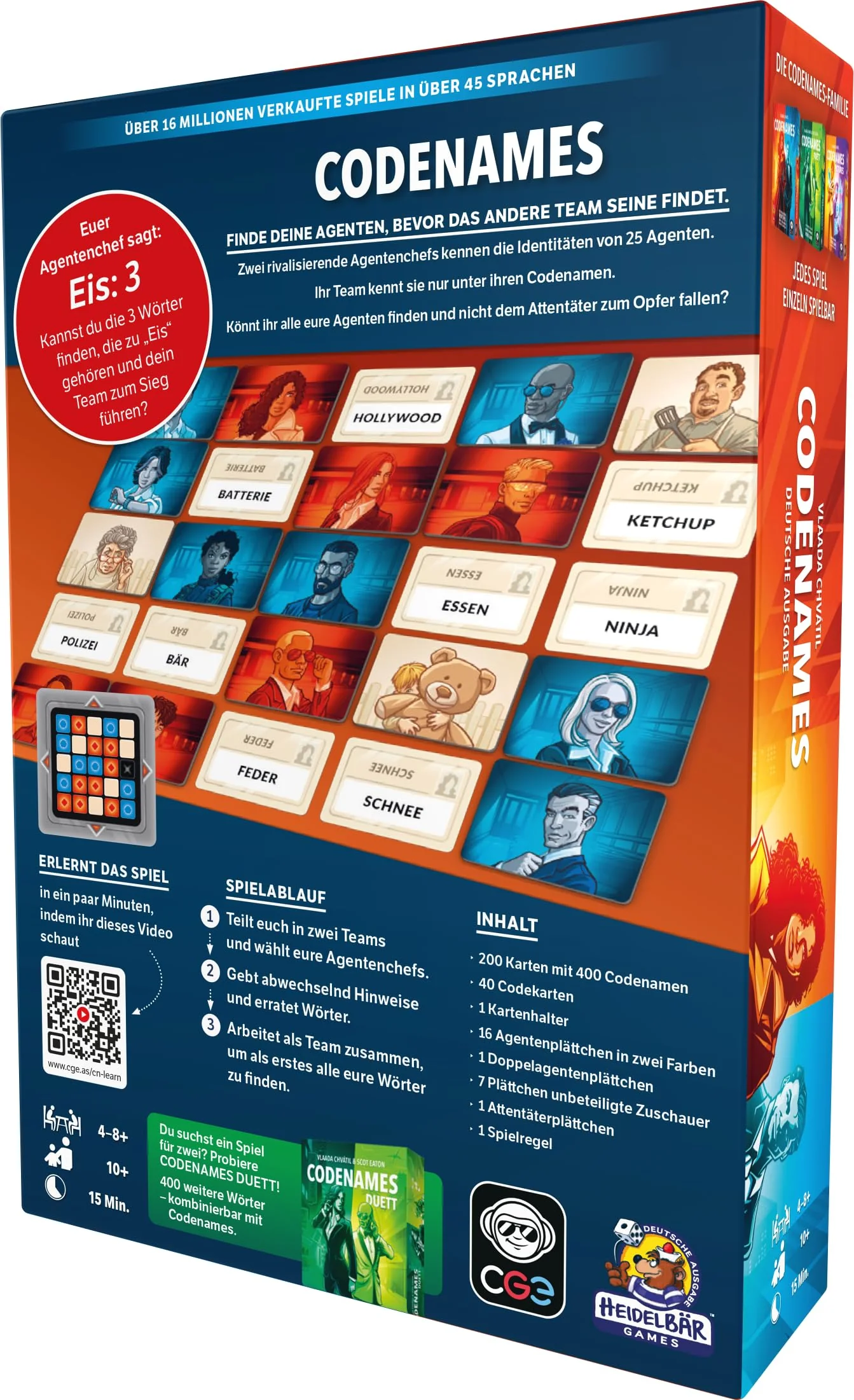 Codenames | CGE | Deutsch | ab 10 Jahren | 2-8+ Spieler - Image 4
