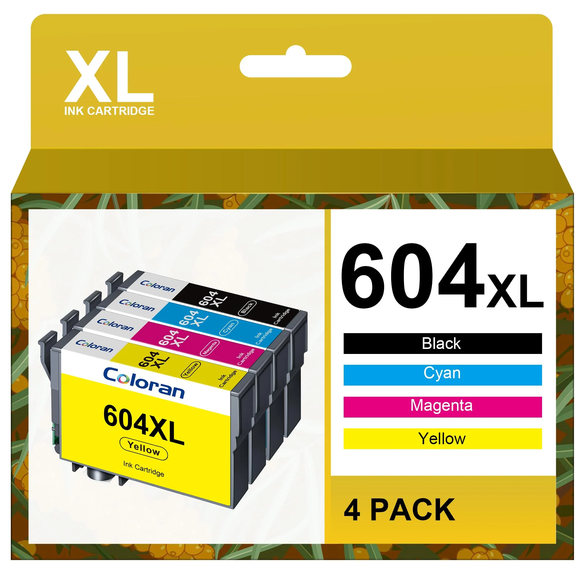 Coloran 604XL Multipack Ersatz für Epson 604 Patronen für XP-2205 XP-2200 XP-3200 XP-3205 XP-4200 XP-4205 WF-2910 WF-2930 WF-2935 WF-2950 (4er-Pack) - Image 3
