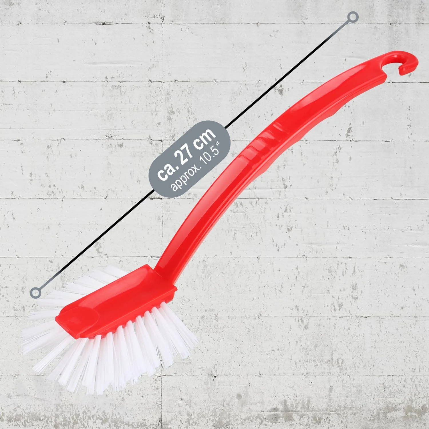 com-four® 6X Spülbürste 27 cm - Geschirrbürste mit robusten Borsten - Abwaschbürste für Töpfe, Pfannen & Spüle - langlebige Küchenbürste, Reinigungsbürste für Haushalt & Küche (6 Stück)
