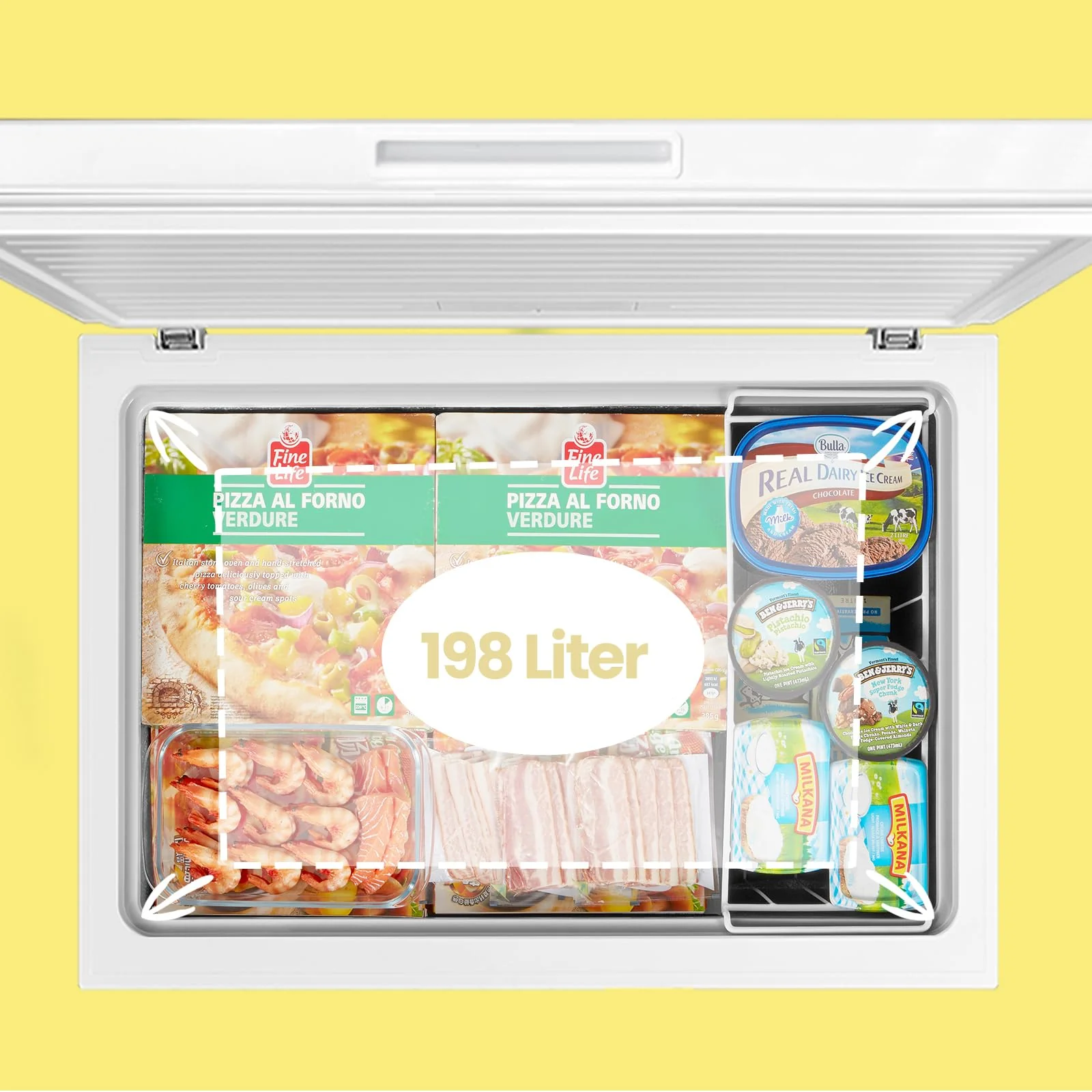 Comfee RCC199WH2(E) Gefriertruhe/200 kWh/Jahr/85cm hoch/198L/Hoch effizientes D-förmiges Rohr/Geeignet für verschiedene Einsatzszenarien/Einstellbarer Temperaturregler/Semi Circle Gefrierrohre/Weiß - Image 2