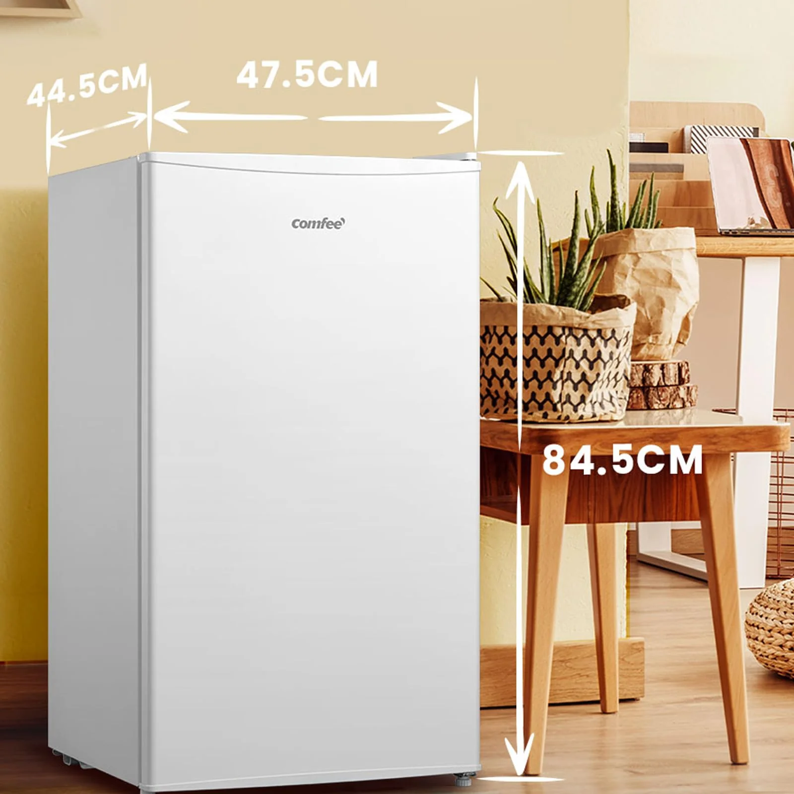 COMFEE' RCU60WH2(E) 60L Gefrierschrank senkrecht, 3 Fächer, Eintür, einstellbare Temperatur, umkehrbare Tür, leise, Freistehend, Weiß - Image 3