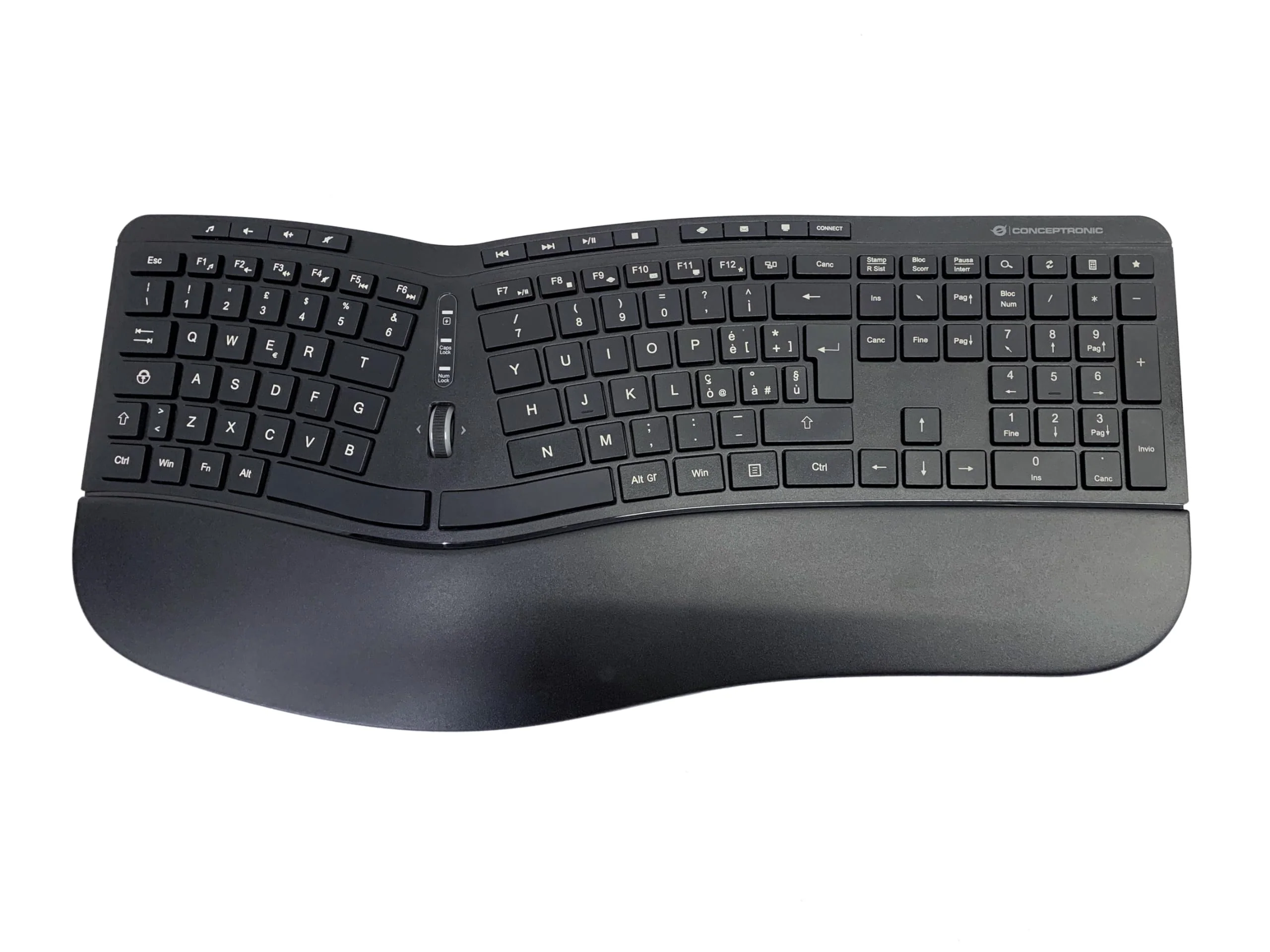 Conceptronic ORAZIO02IT Ergo Kabelloses Set aus ergonomischer Tastatur und vertikaler Maus, italienisches Layout - Image 3