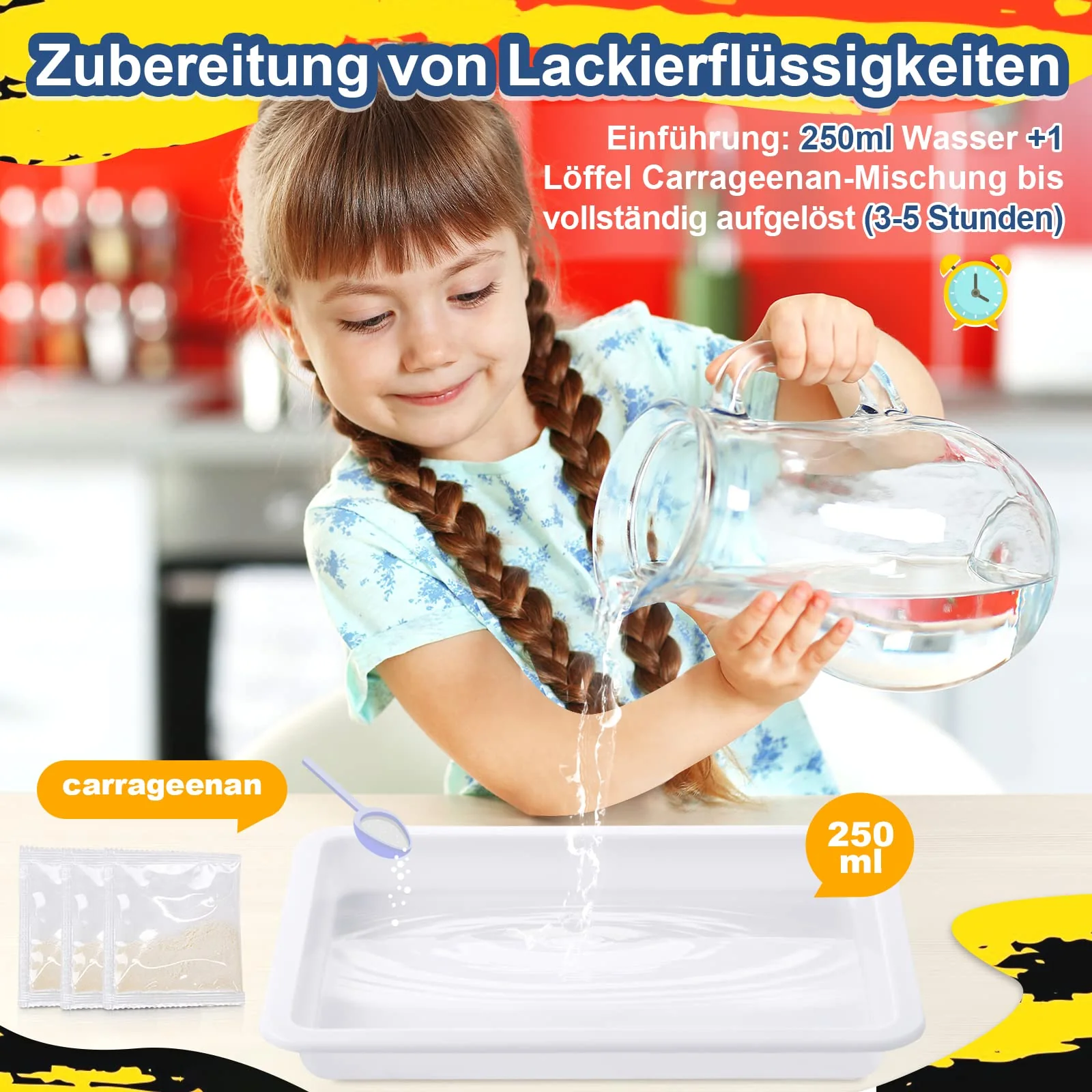 Coodoo Wassermarmorierungsfarbe für Kinder – Kunsthandwerk für Mädchen und Jungen, Bastelsets, ideale Geschenke für Kinder im Alter von 6+ bis 8–12 Jahren - Image 6