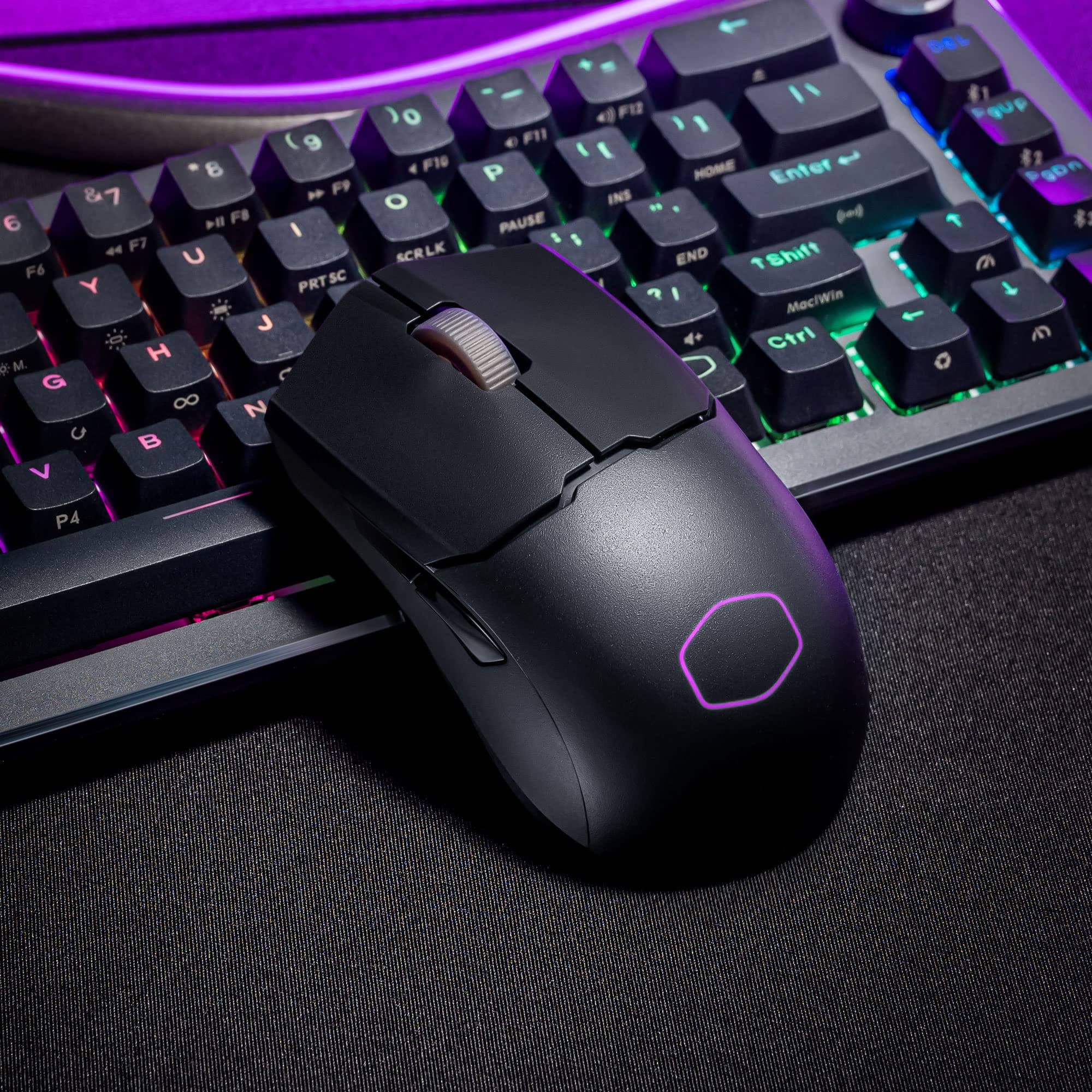 Cooler Master MM712 RGB Gaming-Maus – Ultralight 59g, Hybrid Wireless, 19K DPI PAW3370 Optischer Sensor, 70 Millionen Klicks optische Schalter, On-The-Fly, MasterPlus+ (38K DPI, nur PC) – Schwarz - Image 15