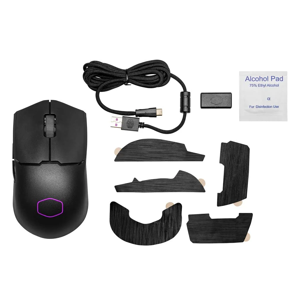 Cooler Master MM712 RGB Gaming-Maus – Ultralight 59g, Hybrid Wireless, 19K DPI PAW3370 Optischer Sensor, 70 Millionen Klicks optische Schalter, On-The-Fly, MasterPlus+ (38K DPI, nur PC) – Schwarz - Image 16