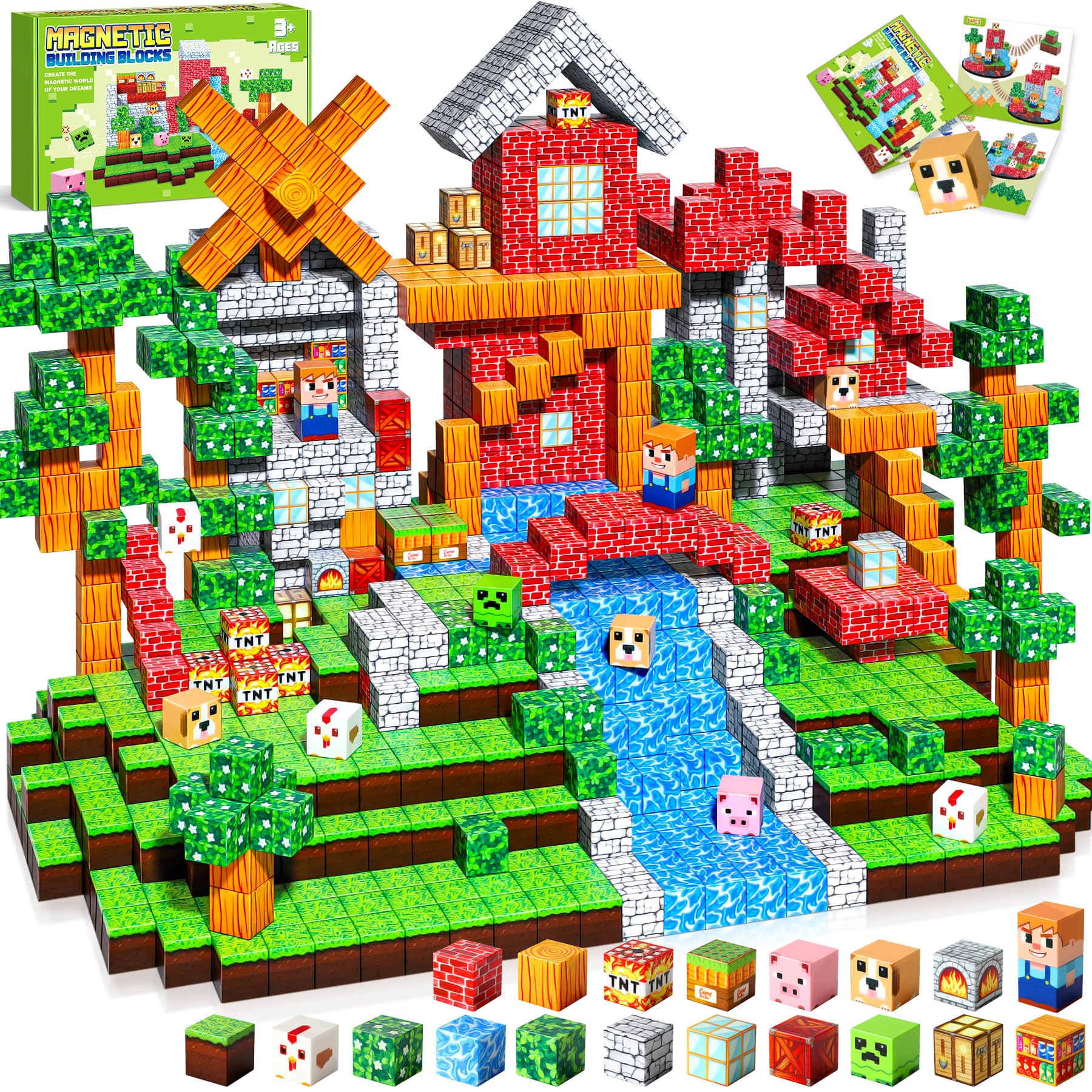 COOLJOYA Magnetische Bausteine, 150 Teile Magnetbausteine Magnetspielzeug, Magnetisches Bausteine Blöcke für Kinder ab 3 4 5 6 7 8 9, Magnetspiel Kinderspielzeug für Jungen und Mädchen