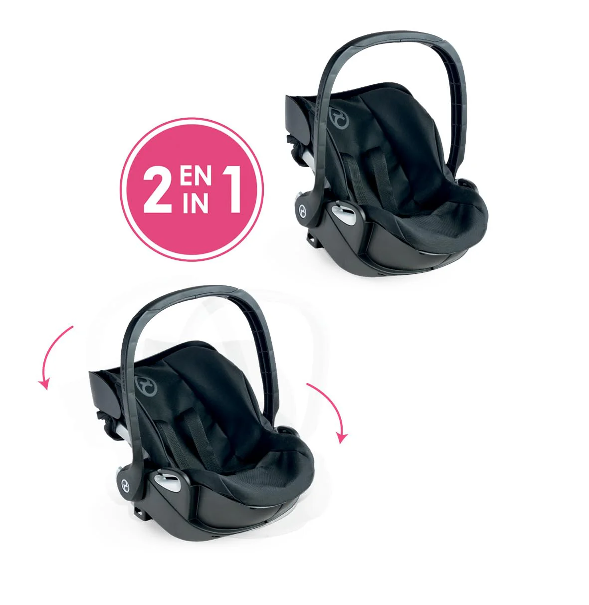 Corolle 9000141880 - Cybex 2in1 Puppen Trageschale und Wiege, mit Gurt und Verdeck, kann mit dem Cybex Puppenwagen verbunden Werden, für alle 36-42cm Babypuppen, ab 3 Jahren - Image 3