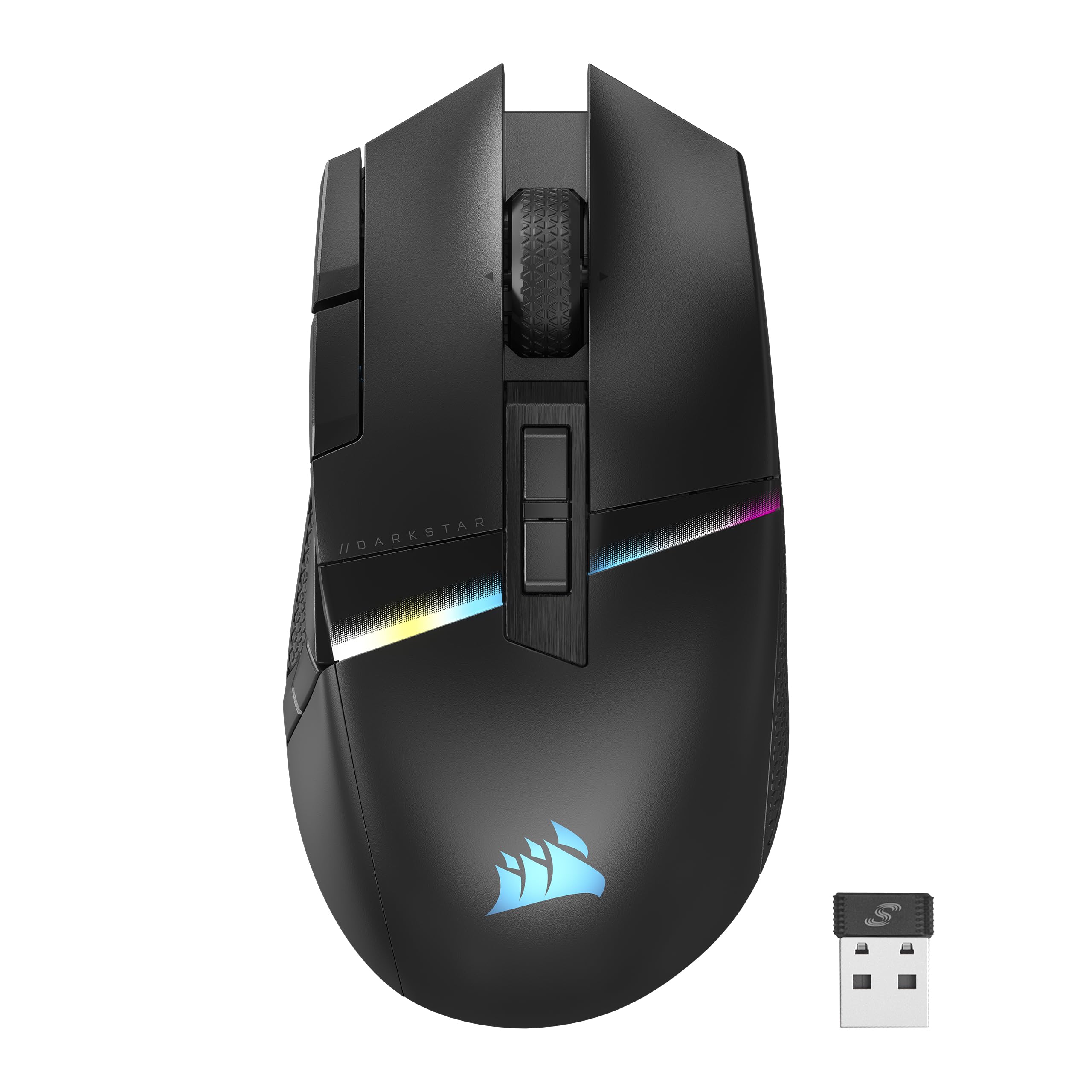 CORSAIR DARKSTAR RGB WIRELESS MMO Gaming Mouse - 26.000 DPI - 15 Programmierbare Tasten - Bis zu 80 Stunden Akkulaufzeit - iCUE-Kompatibel - PC, PS5, PS4, Xbox - Schwarz - Image 5